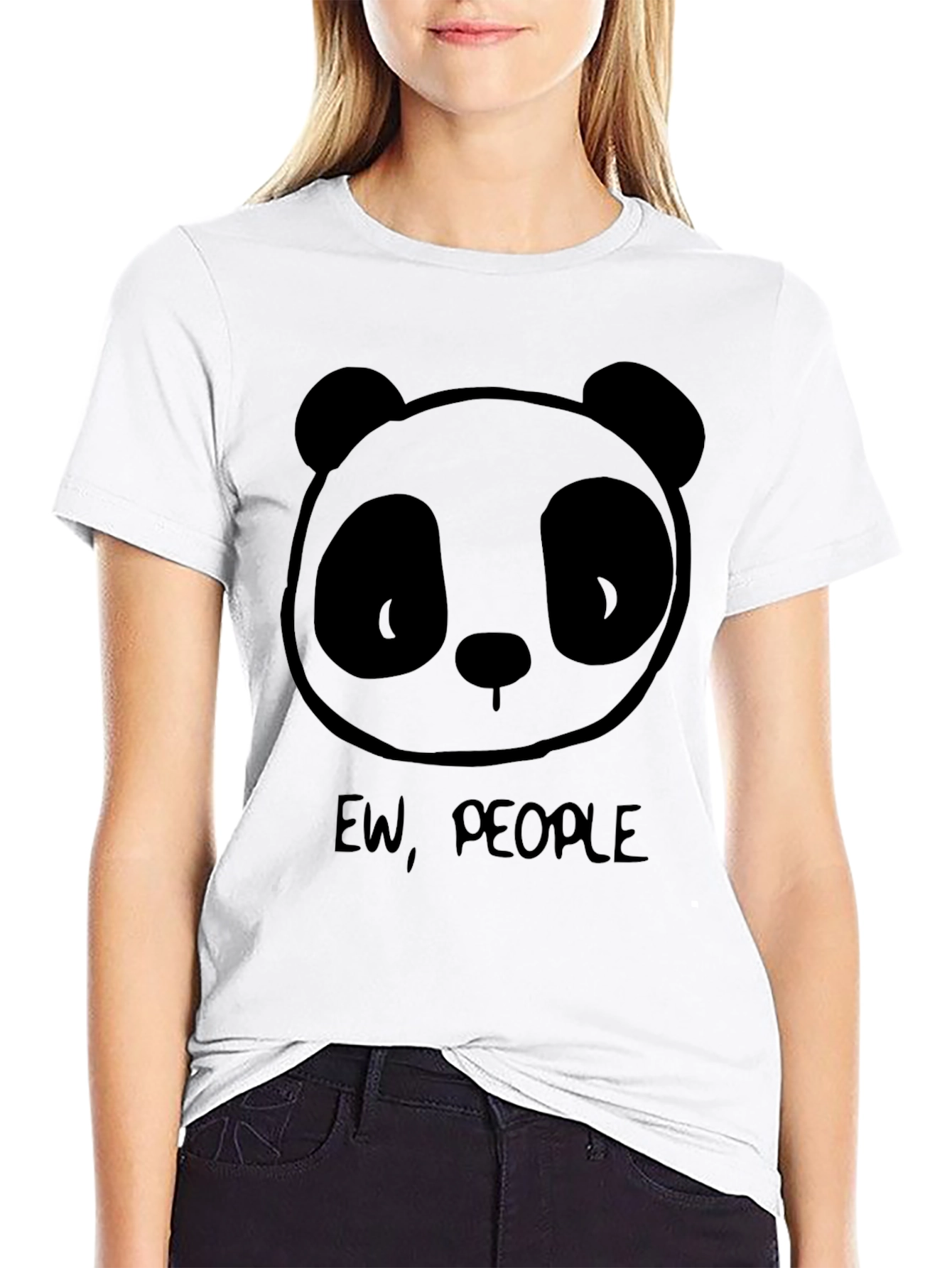 Black Ew People Panda Graphic T-Shirt view 9
