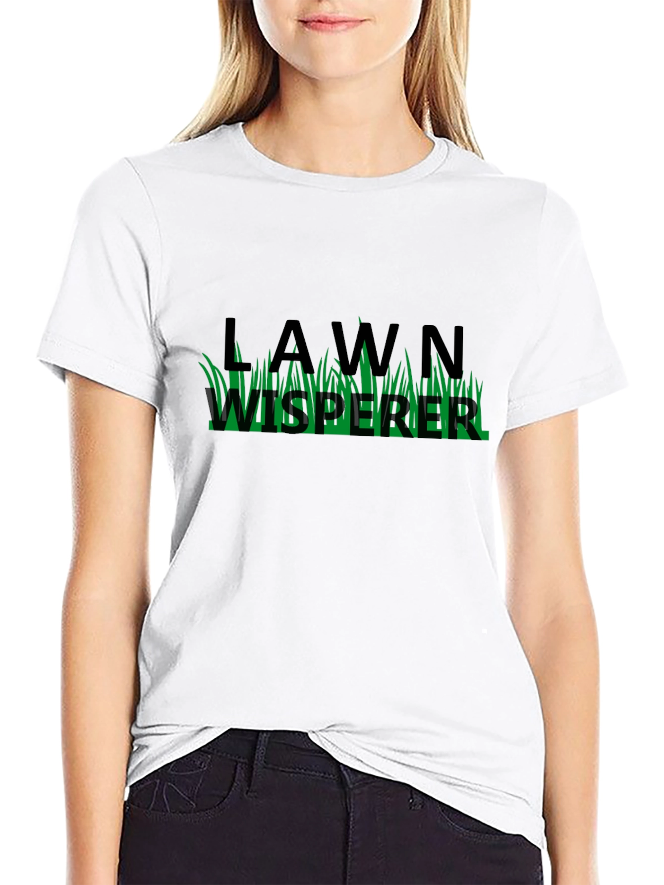 Black Lawn Whisperer T-Shirt - Black Cotton Blend view 9