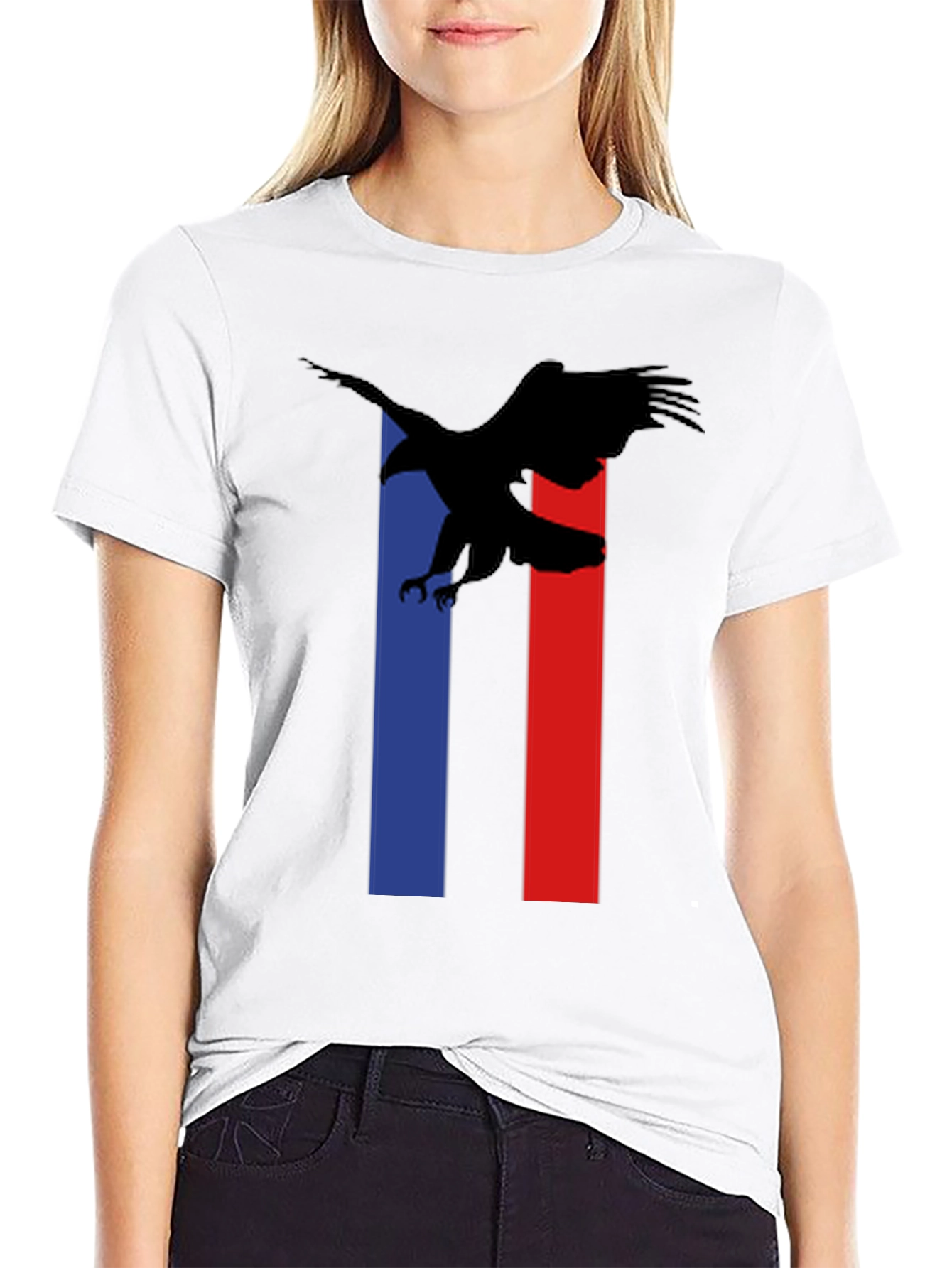 Black Eagle Graphic Tee - Black Crew Neck view 9