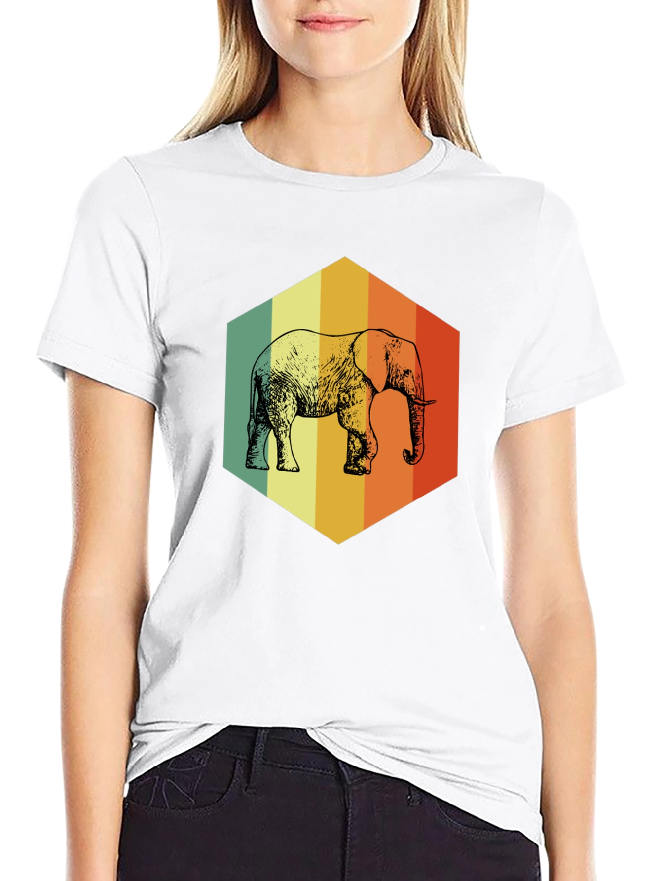 Retro Elephant Graphic T-Shirt - Men's - 9