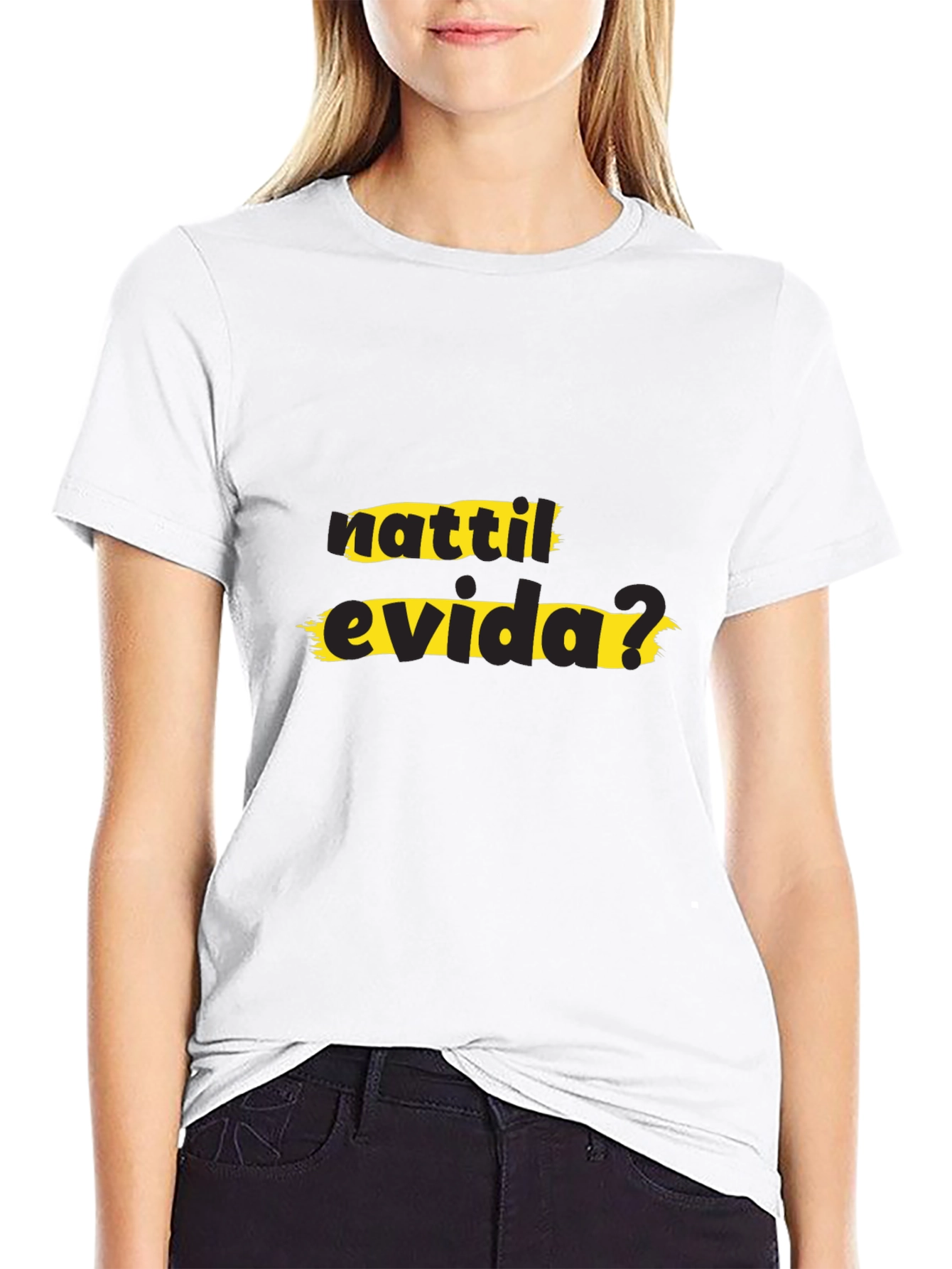 Black Nattile Evida? Black T-Shirt view 9