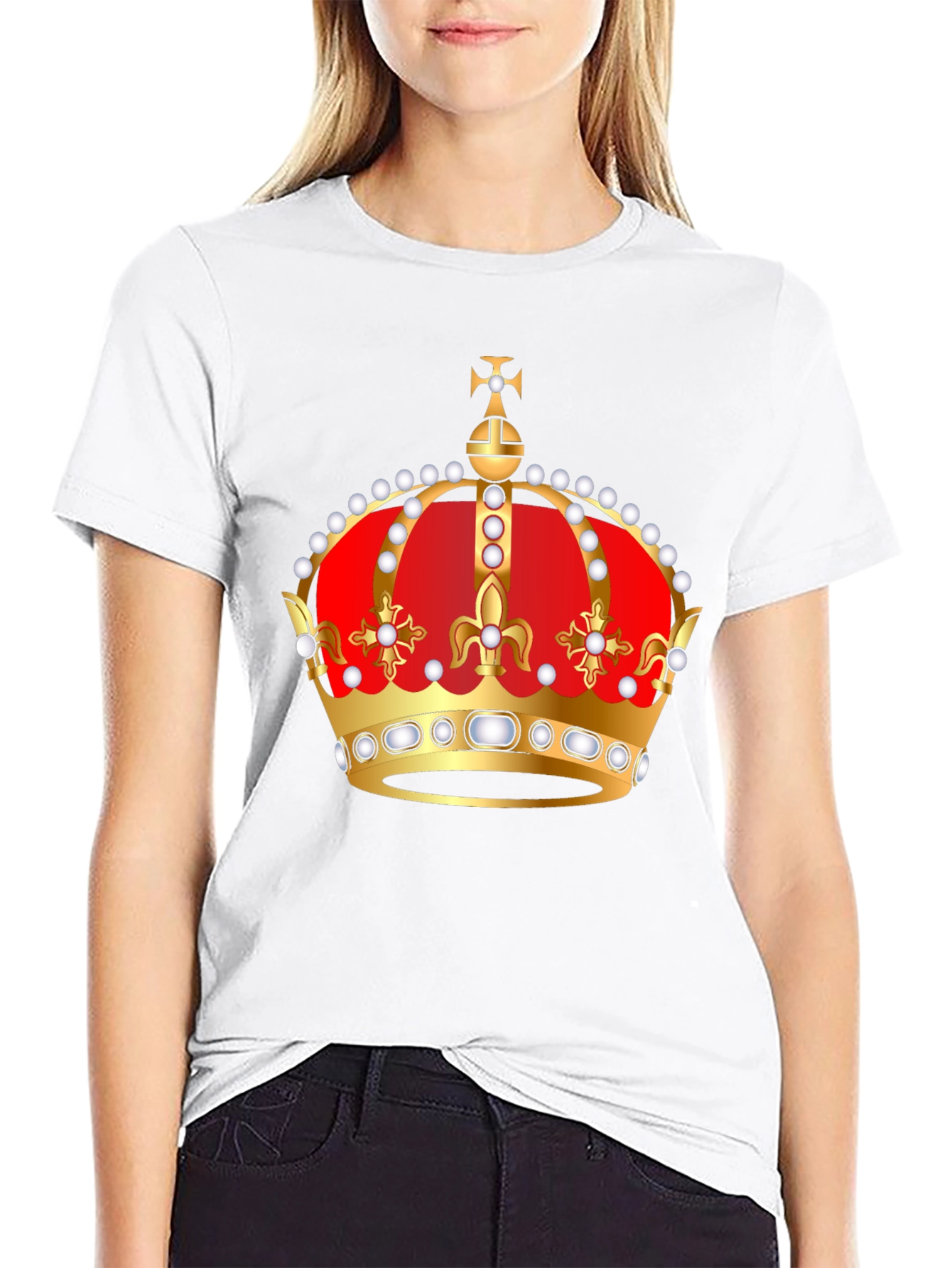 Black Crown Graphic Tee - Royal Style T-Shirt view 9