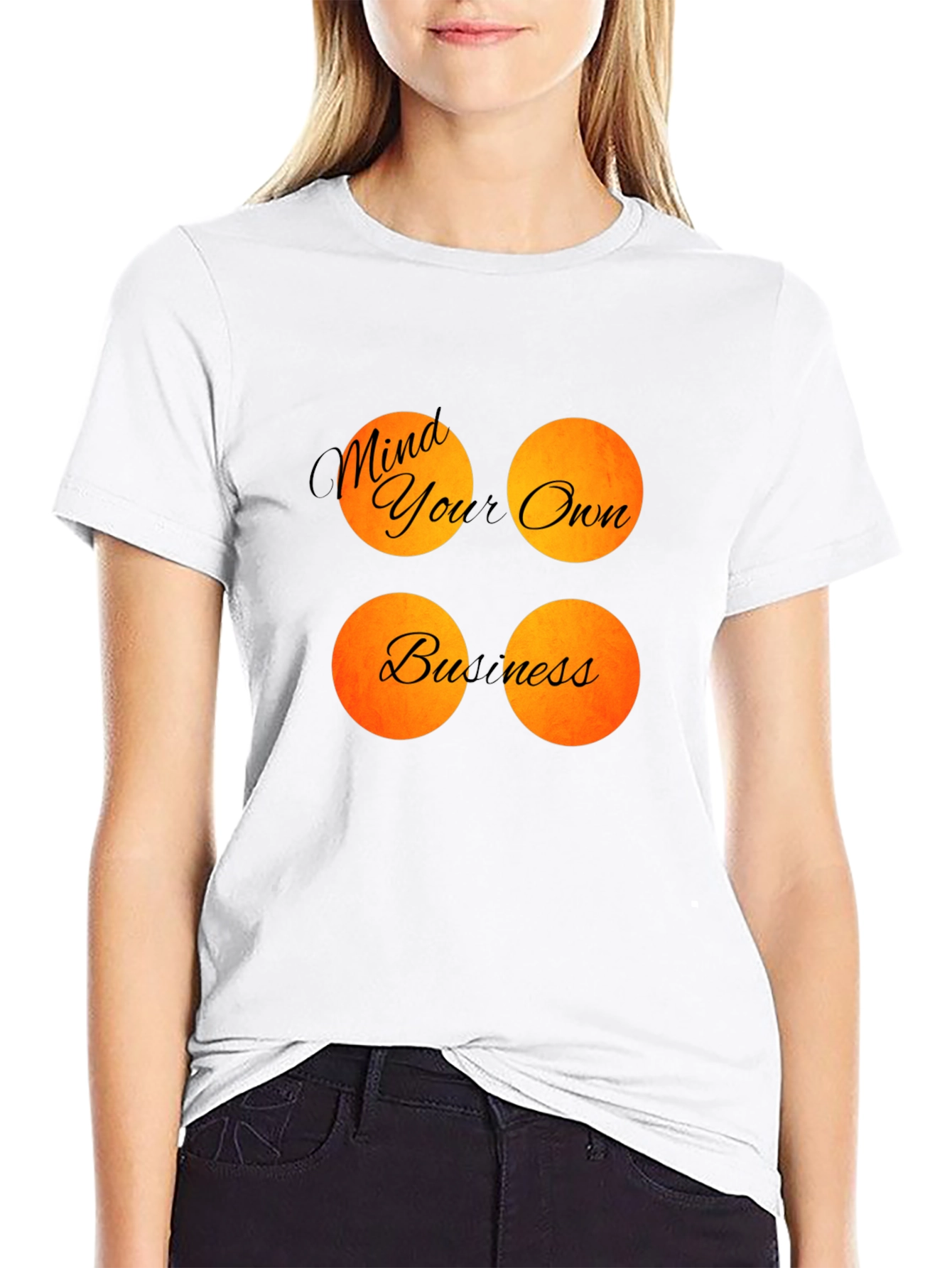 Black Mind Your Own Business Graphic Tee view 9