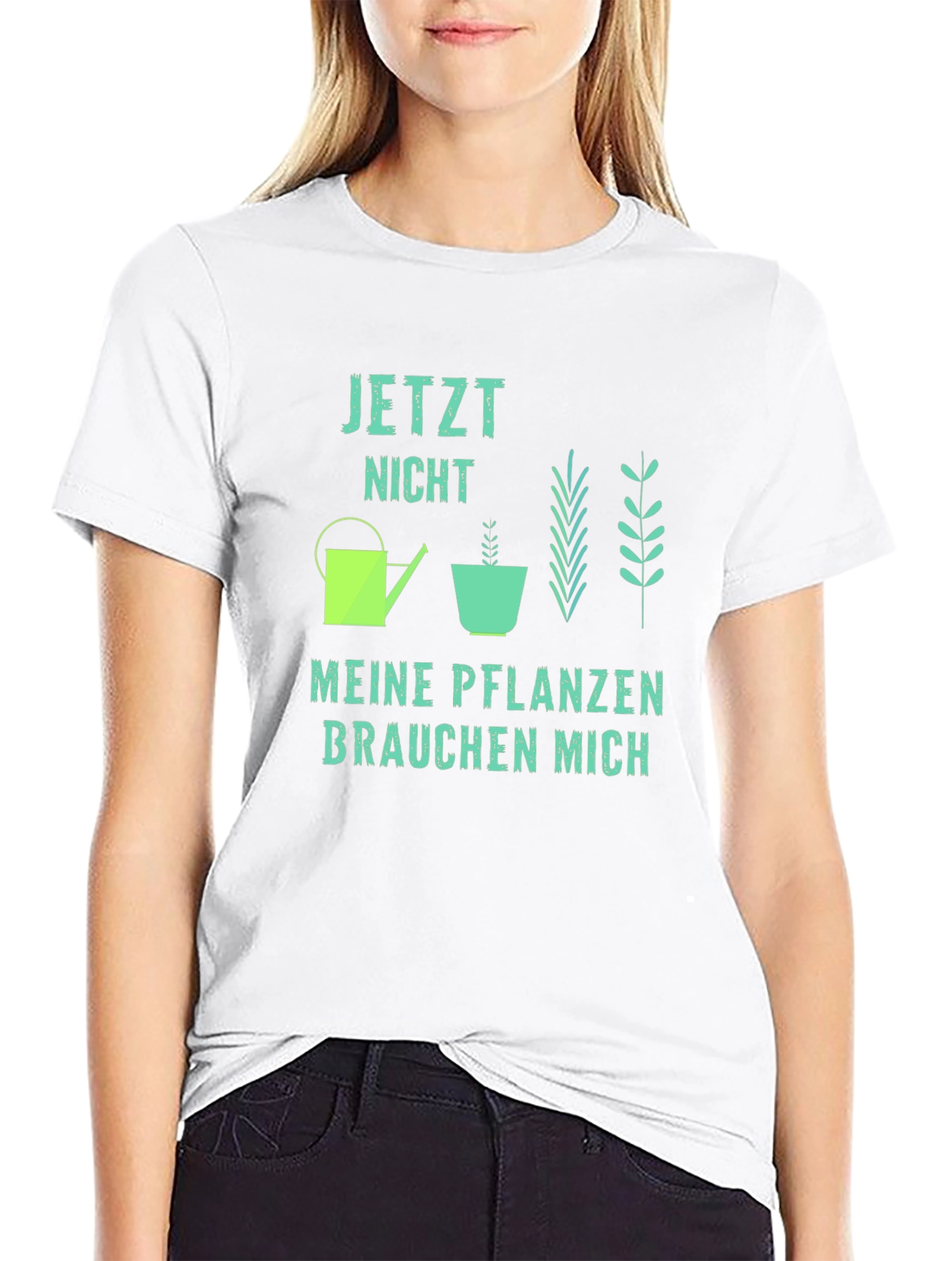 Black Plant Lover T-Shirt - Jetzt Nicht Meine Pflanzen Brauchen Mich view 9