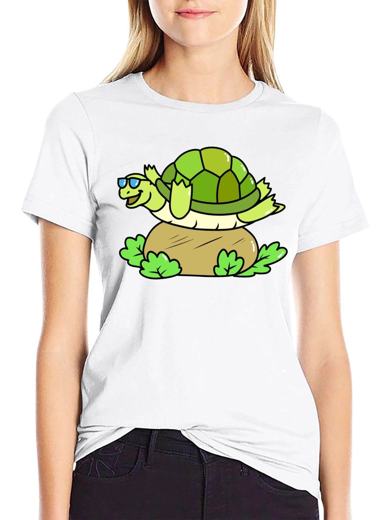 Black Cool Turtle Graphic T-Shirt - Relaxed Fit view 9