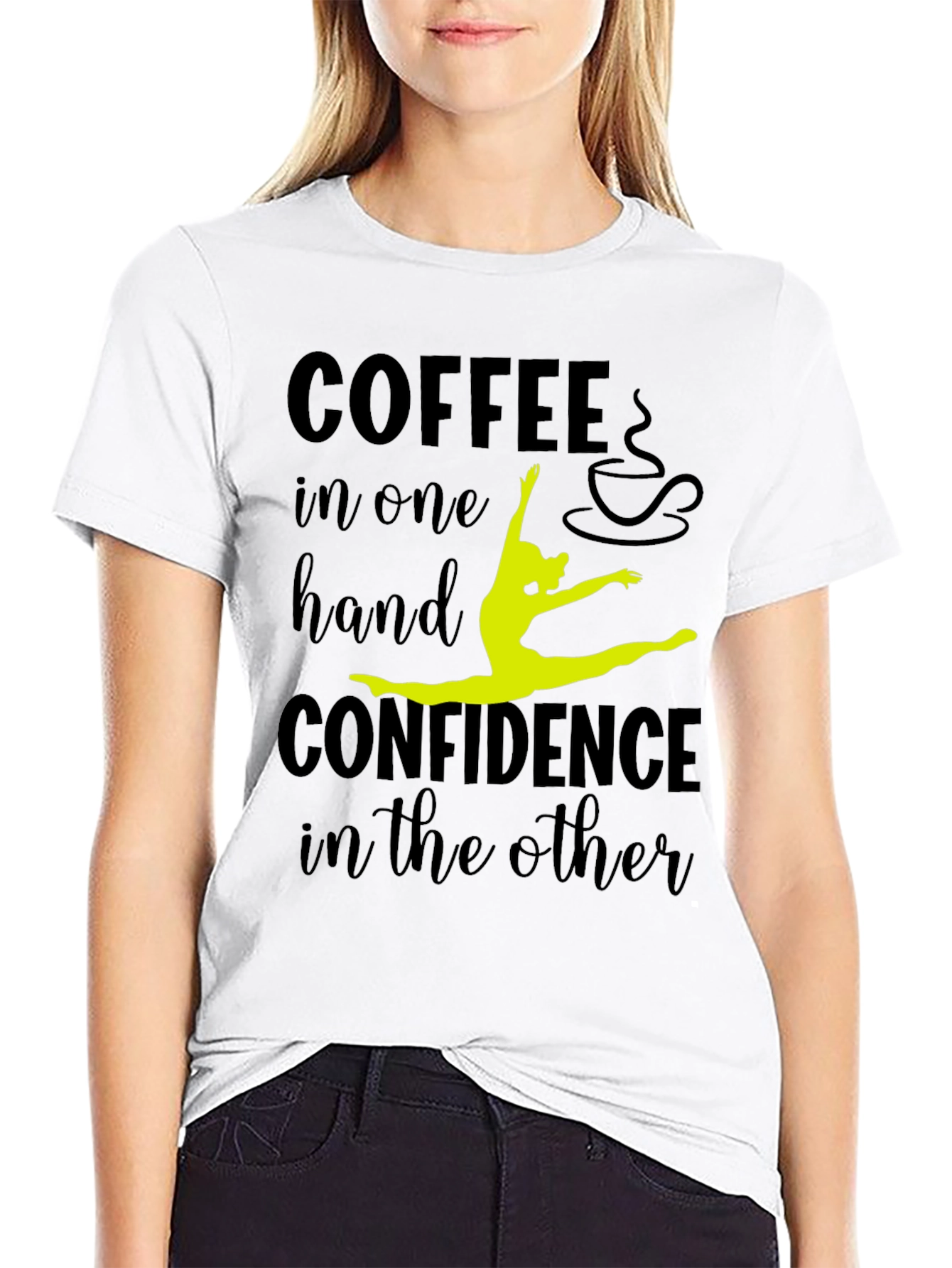 Black Coffee & Confidence Graphic Tee - Black view 9