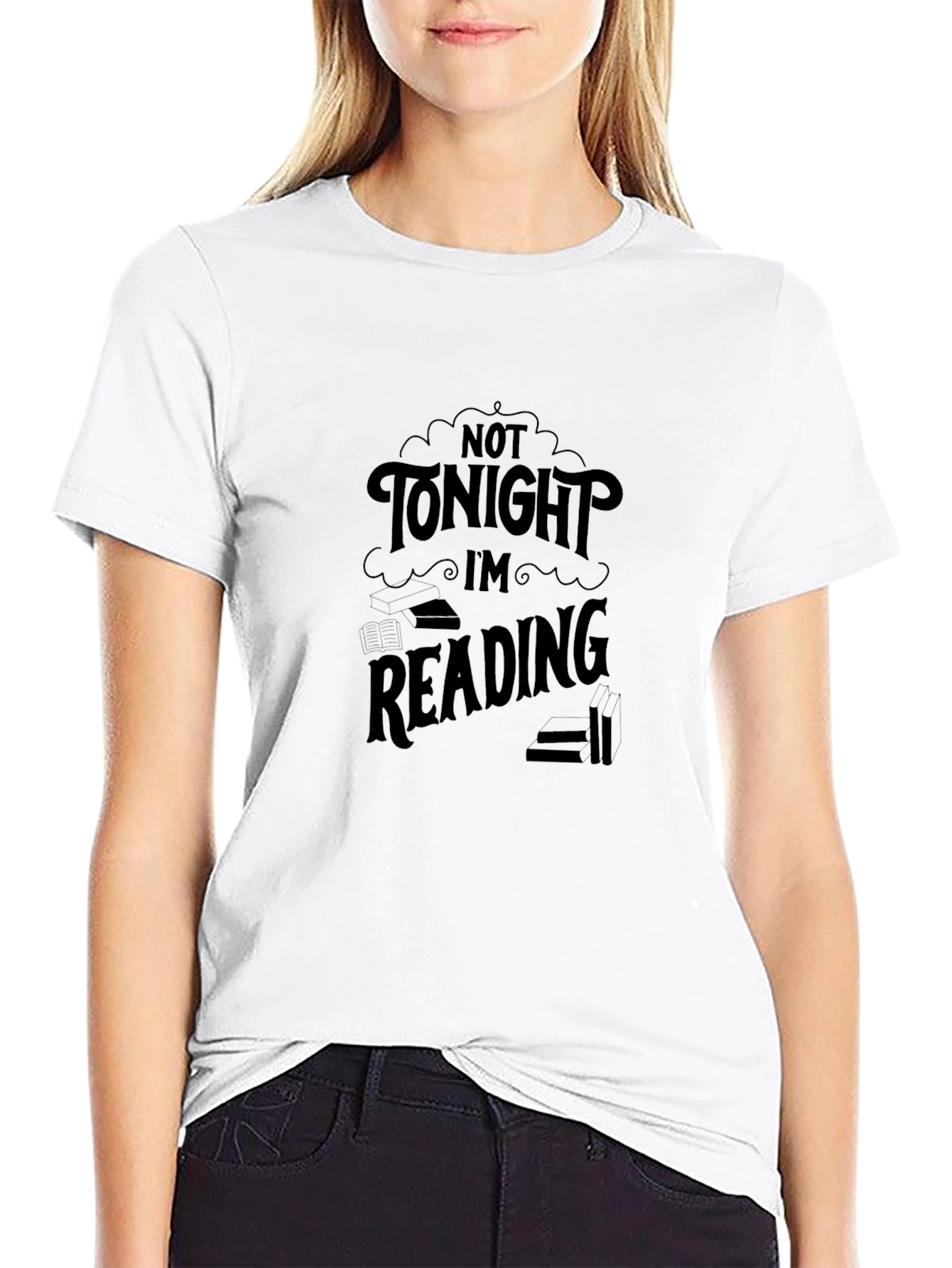 Black Reading Lover's Black T-Shirt view 9