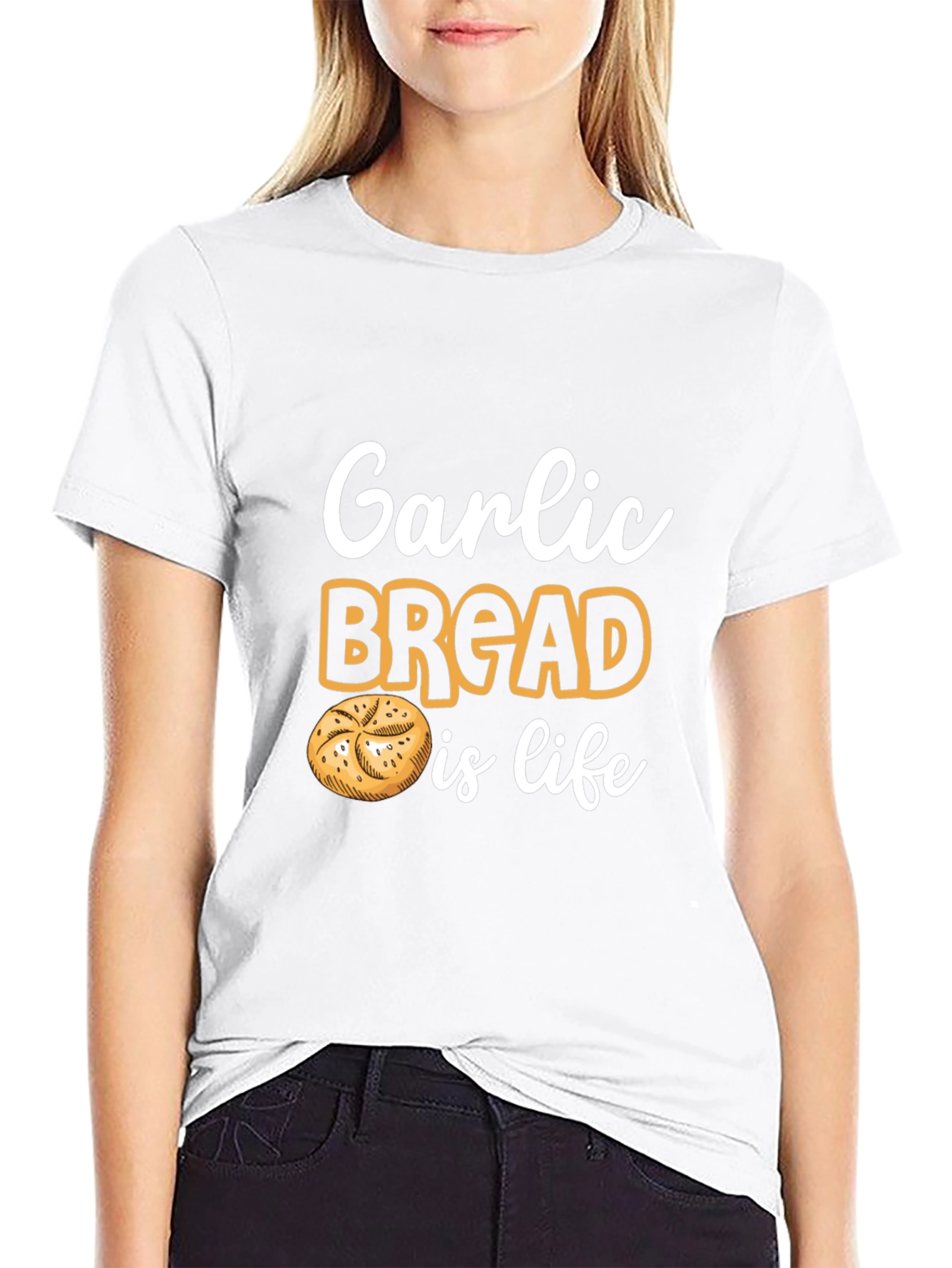 Black Garlic Bread is Life Graphic Tee - Soft Cotton Blend view 9