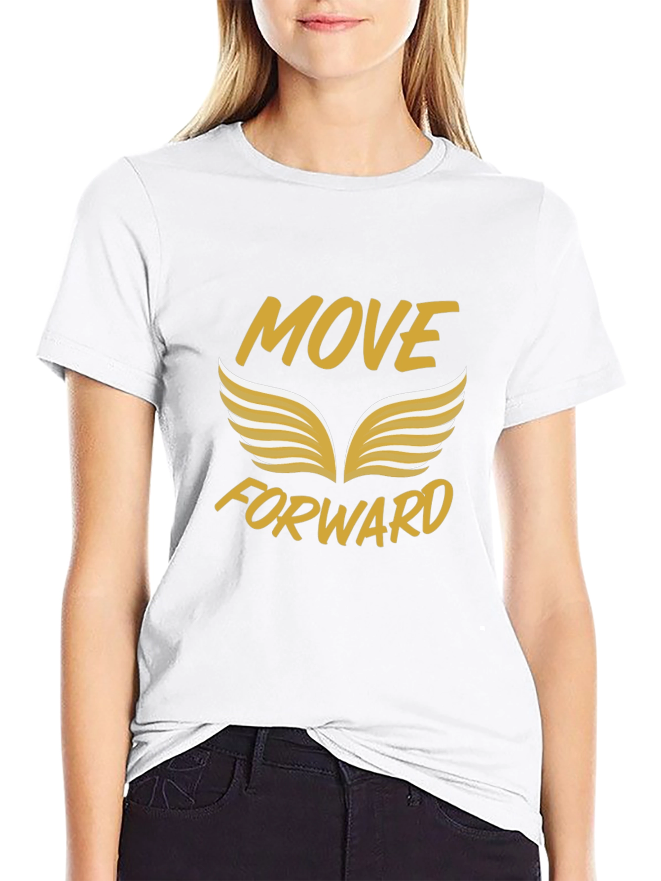 Black Move Forward Graphic Tee view 9