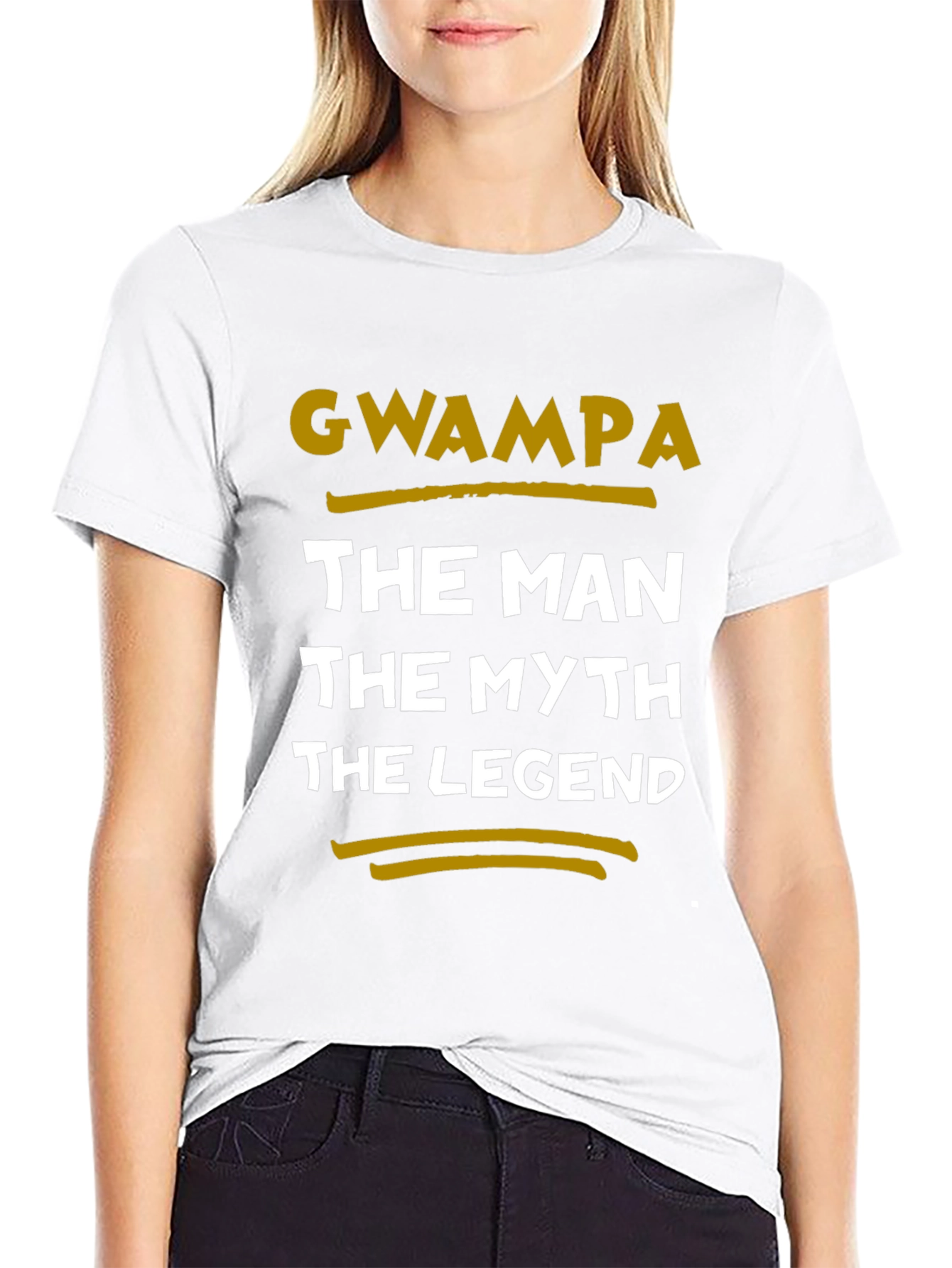 Gwampa The Man The Myth The Legend Black T-Shirt - 9