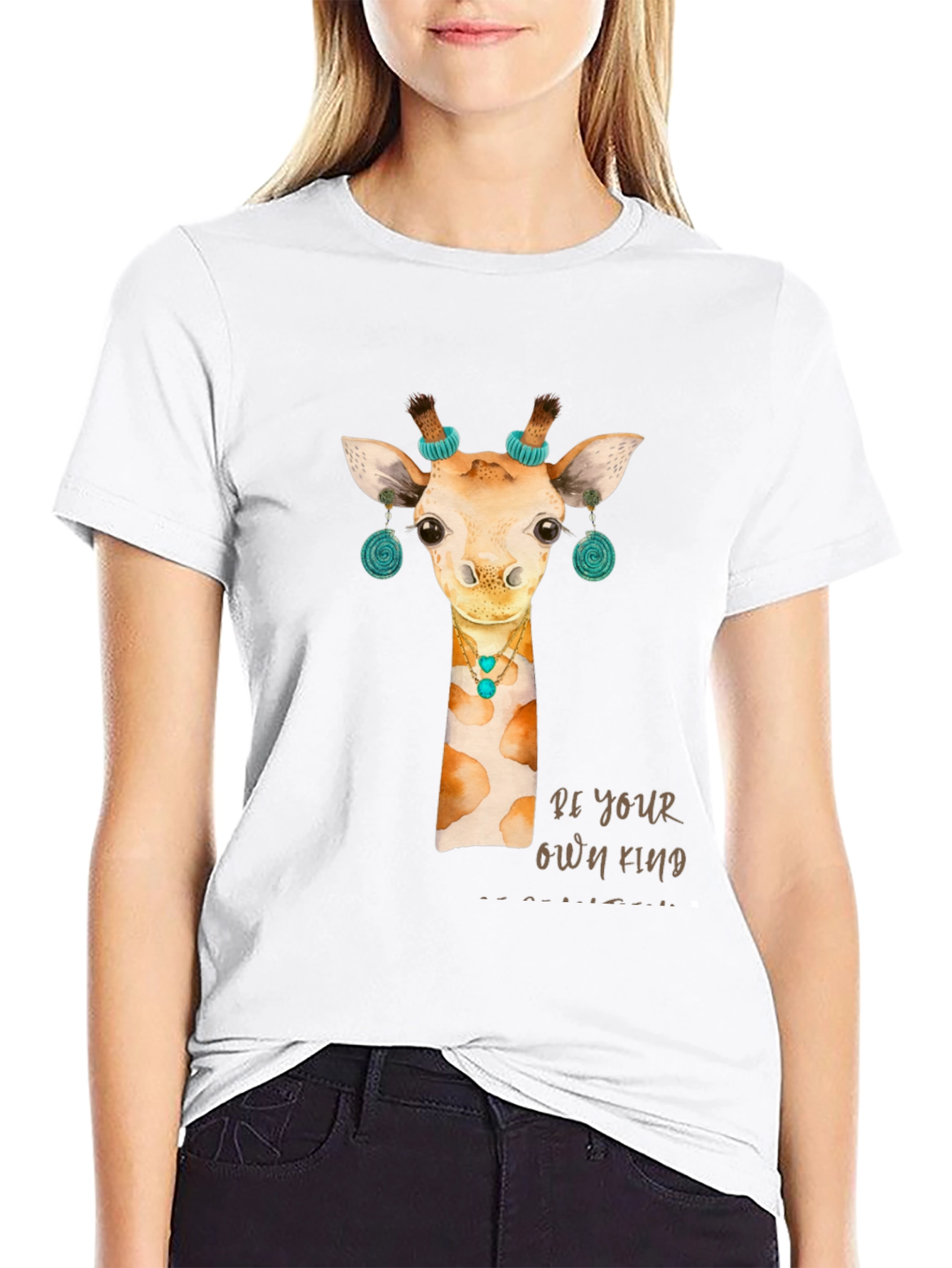 Black Giraffe T-Shirt: Be Your Own Kind view 9