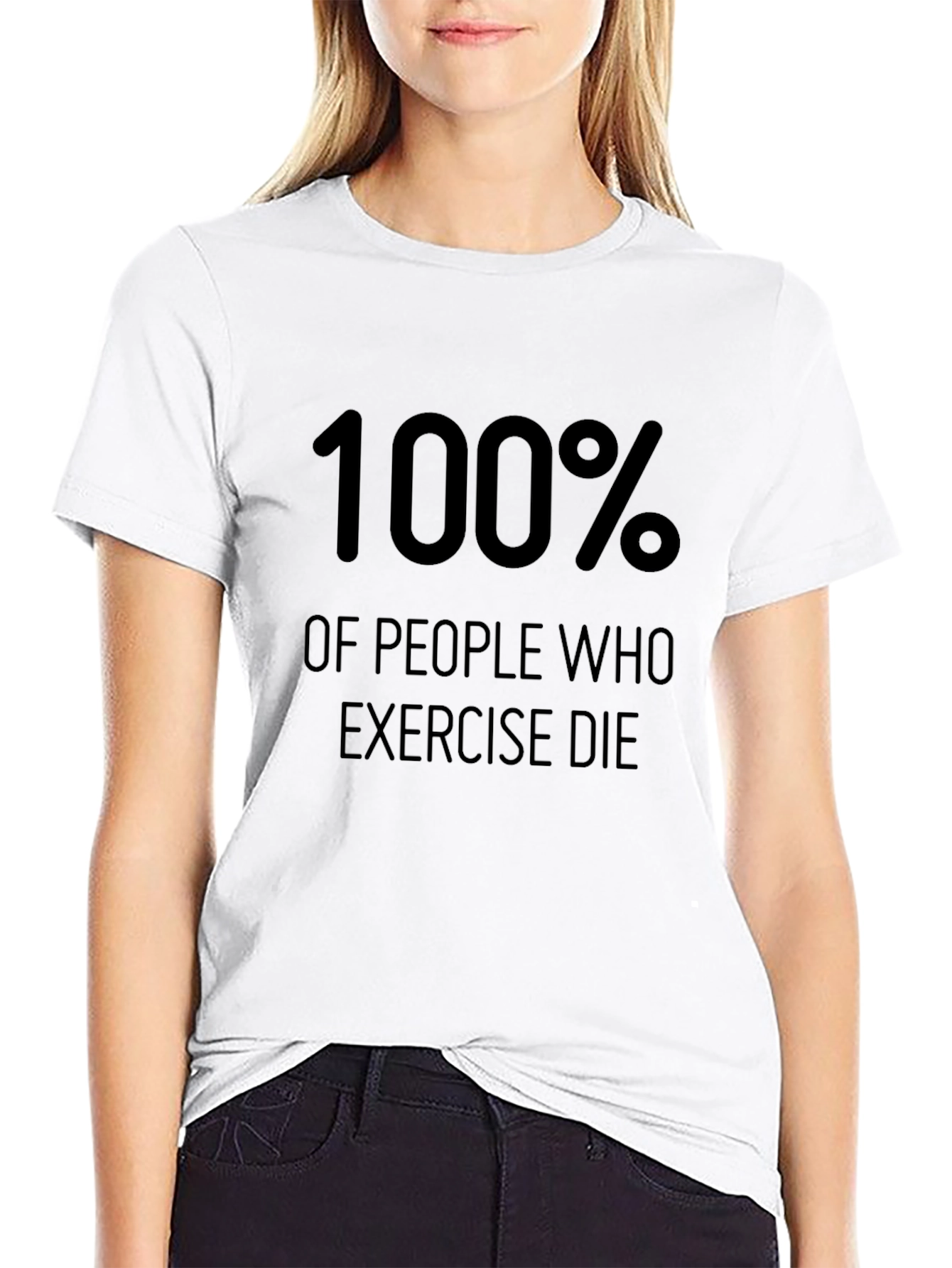 Black Funny Exercise Humor T-Shirt view 9