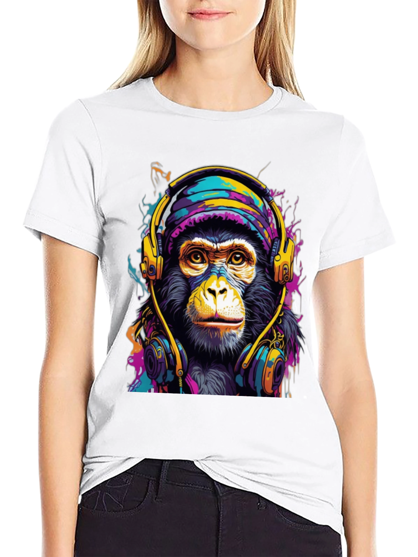 Black Monkey DJ Graphic Tee - Cool & Stylish view 9
