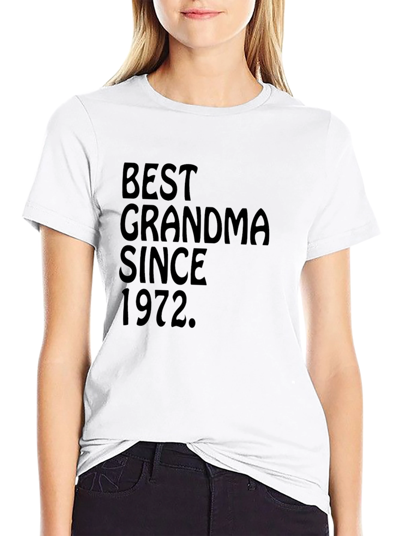 Black Best Grandma Since 1972 Black T-Shirt view 9