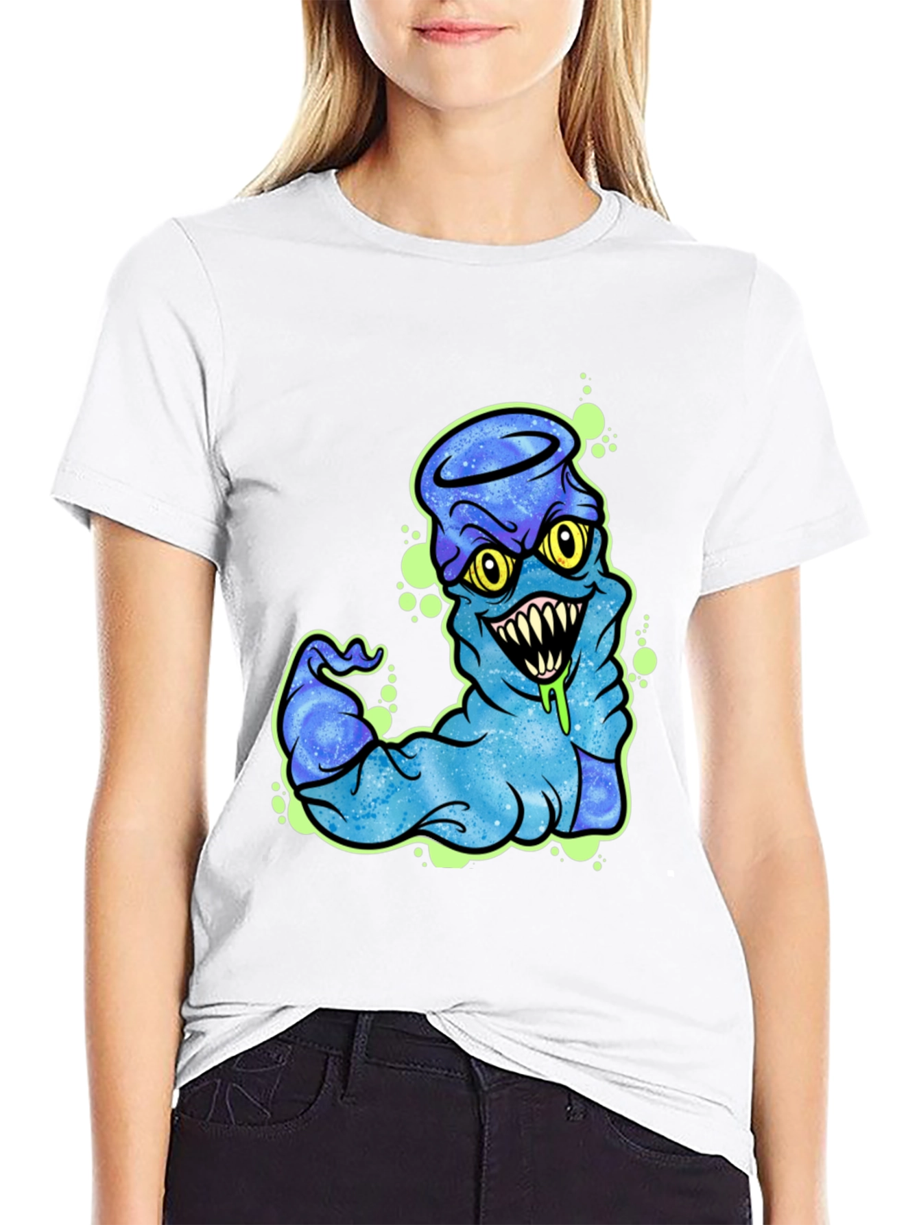 Black Monster Graphic Black T-Shirt view 9