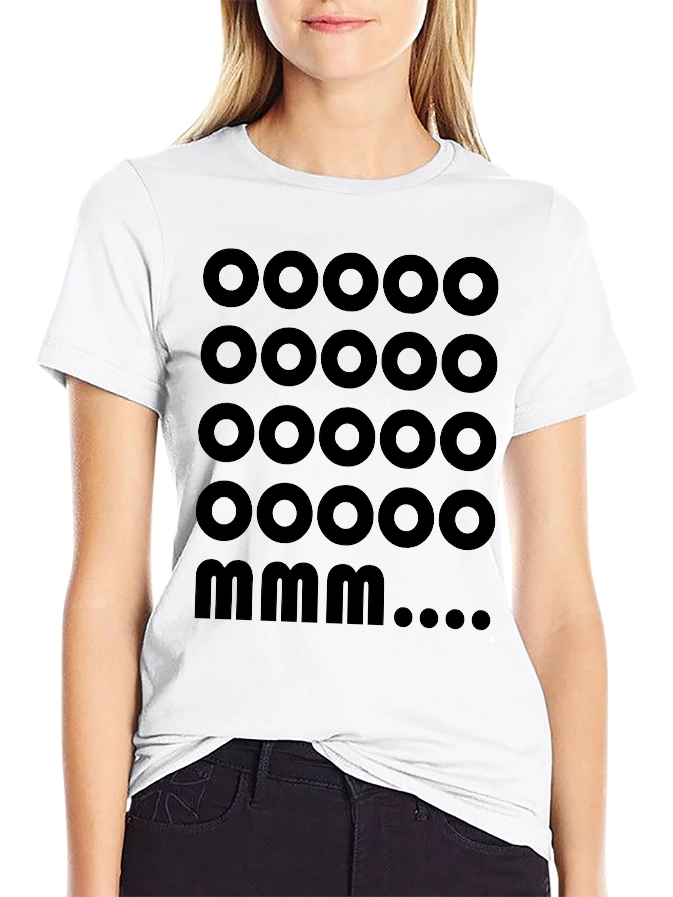 Black Minimalist OOOO MMM T-Shirt - Black view 9
