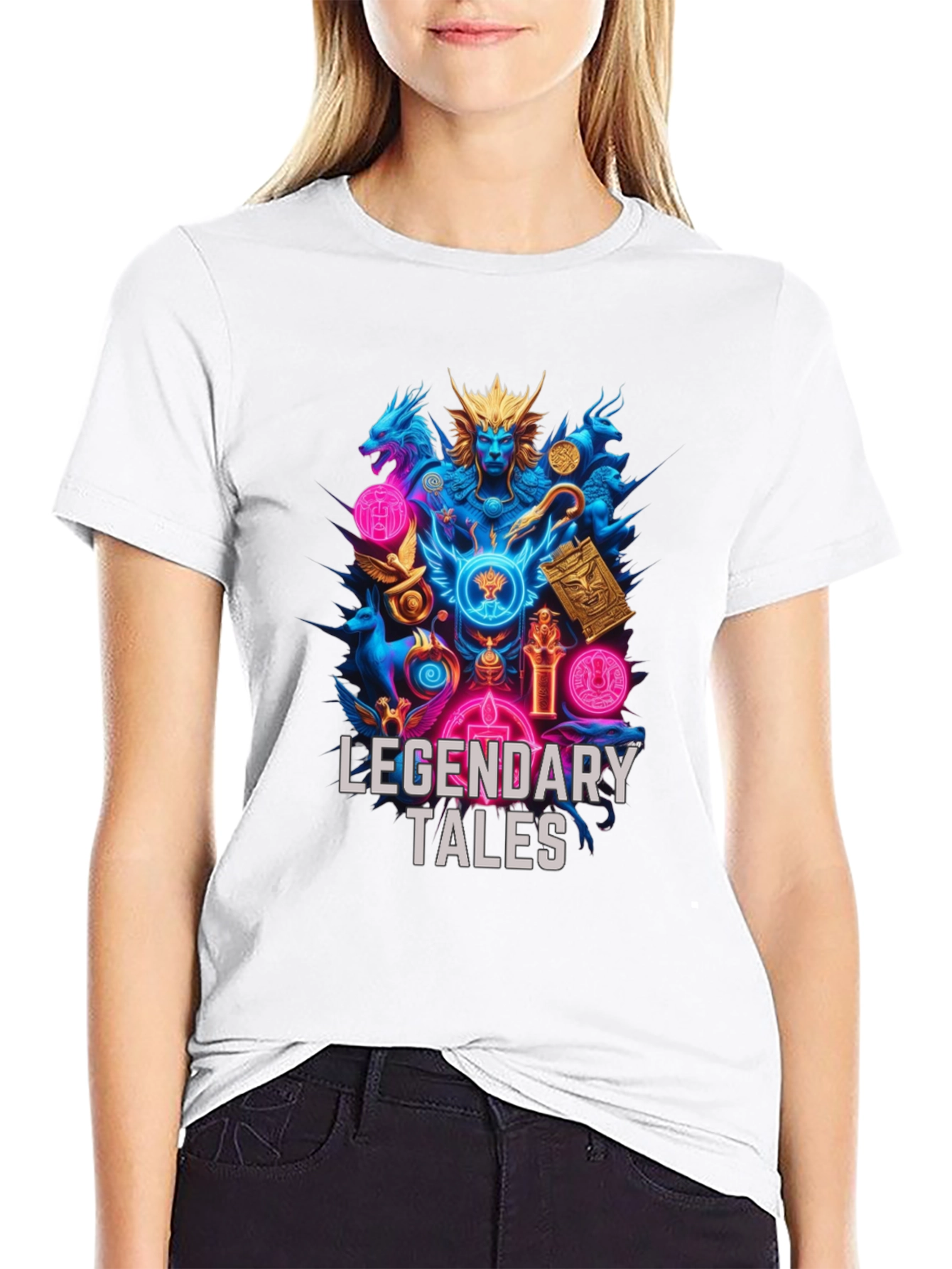 Black Legendary Tales Graphic Tee view 9