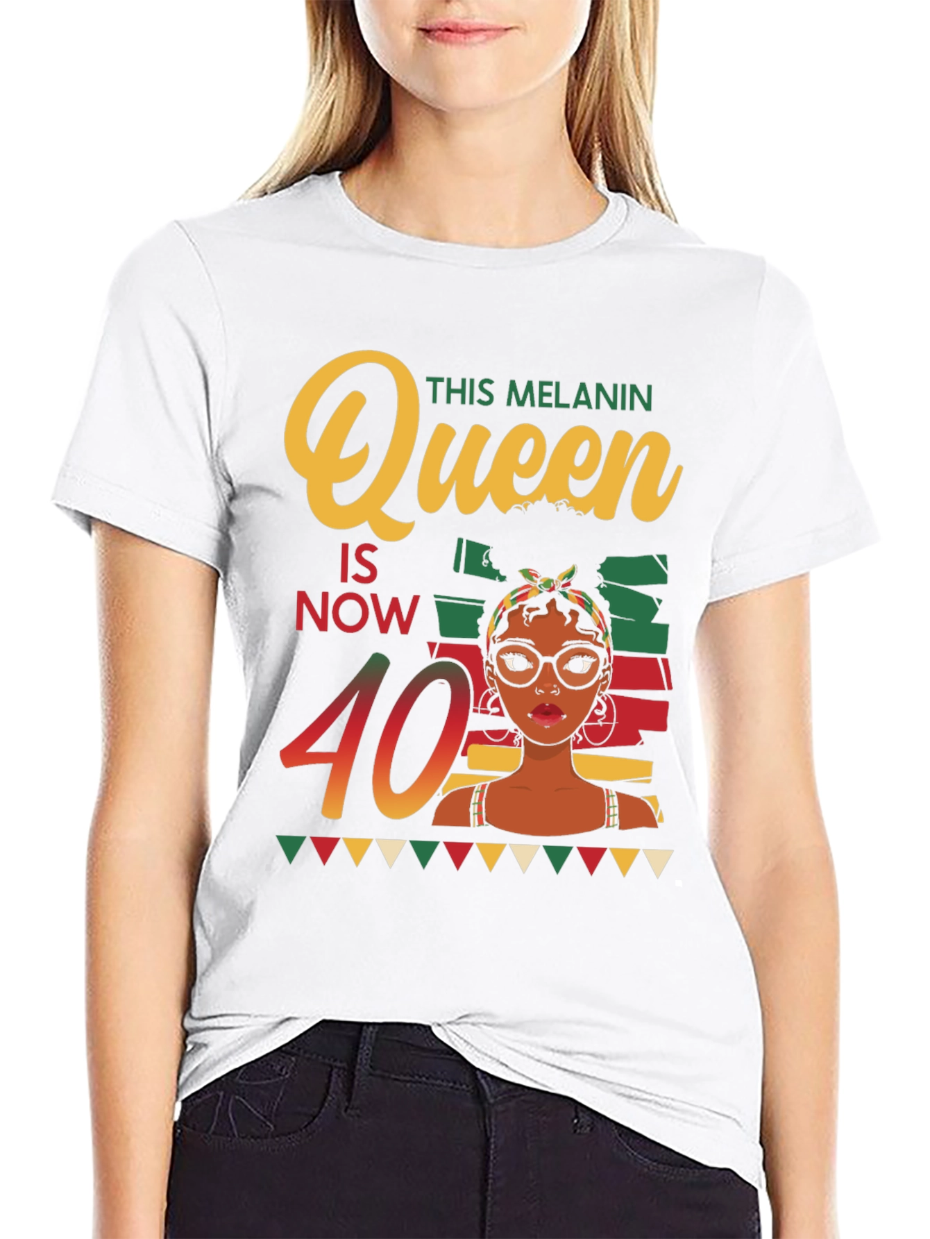 Melanin Queen 40th Birthday T-Shirt - 9