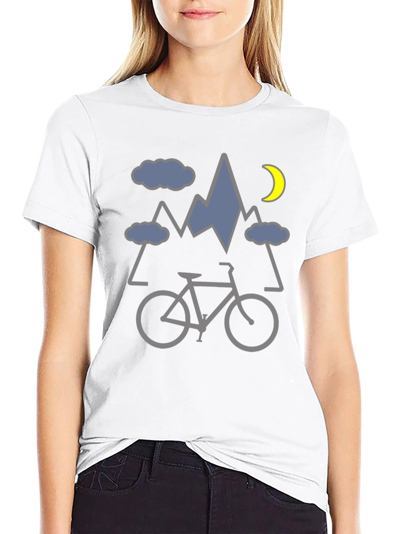 Black Mountain Bike Graphic Tee - Adventure Awaits view 9