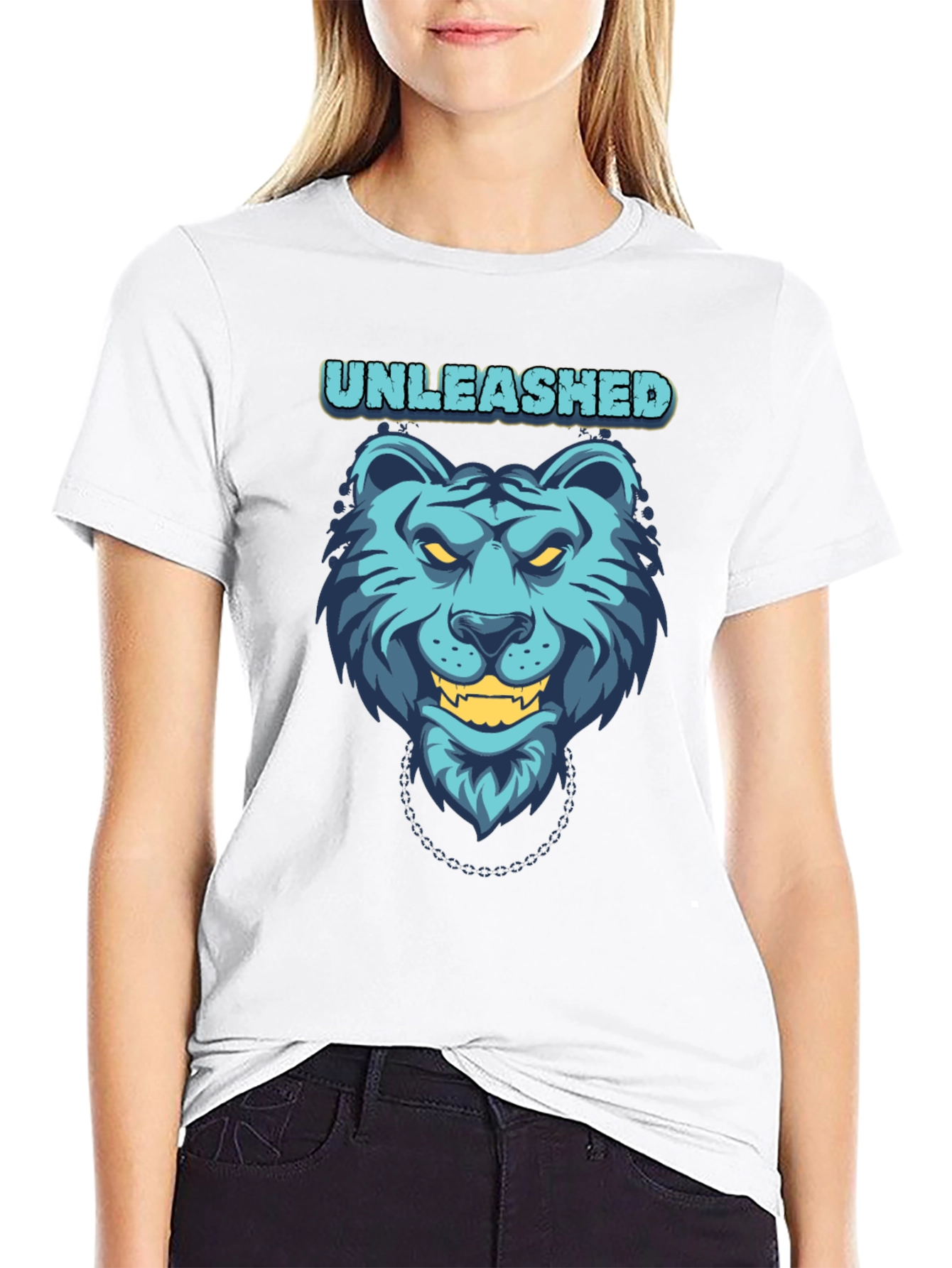 Black Unleashed Tiger Graphic Tee - Men's Black T-Shirt view 9