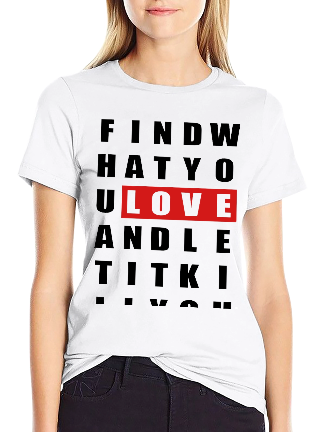 Black Find What You Love Graphic T-Shirt view 9
