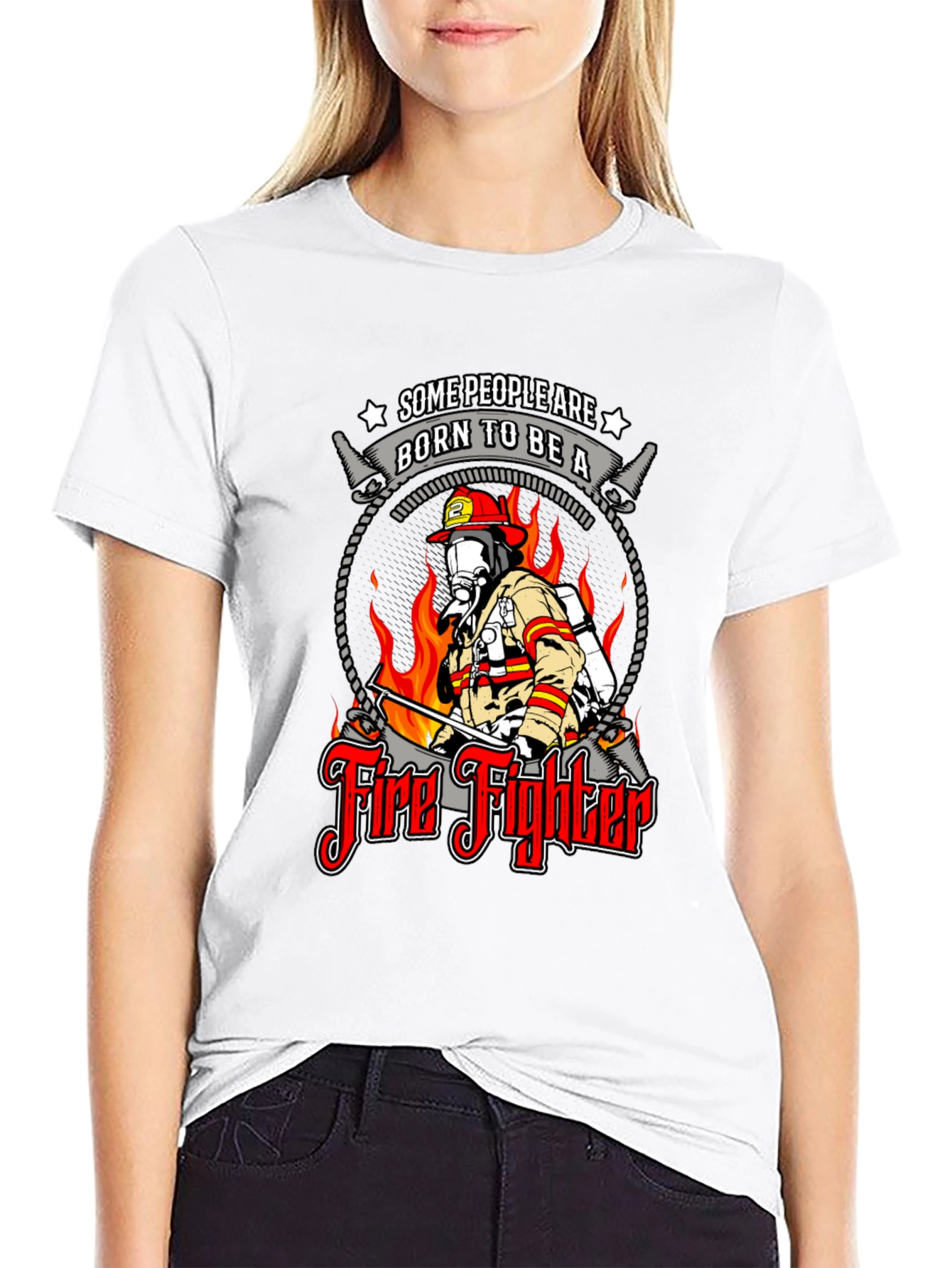 Born to Be a Firefighter Graphic T-Shirt - 9