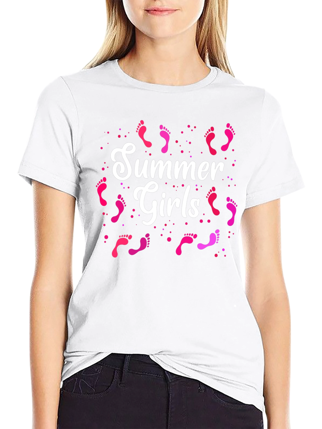 Black Summer Girls T-Shirt - Fun Beach Vibes view 9