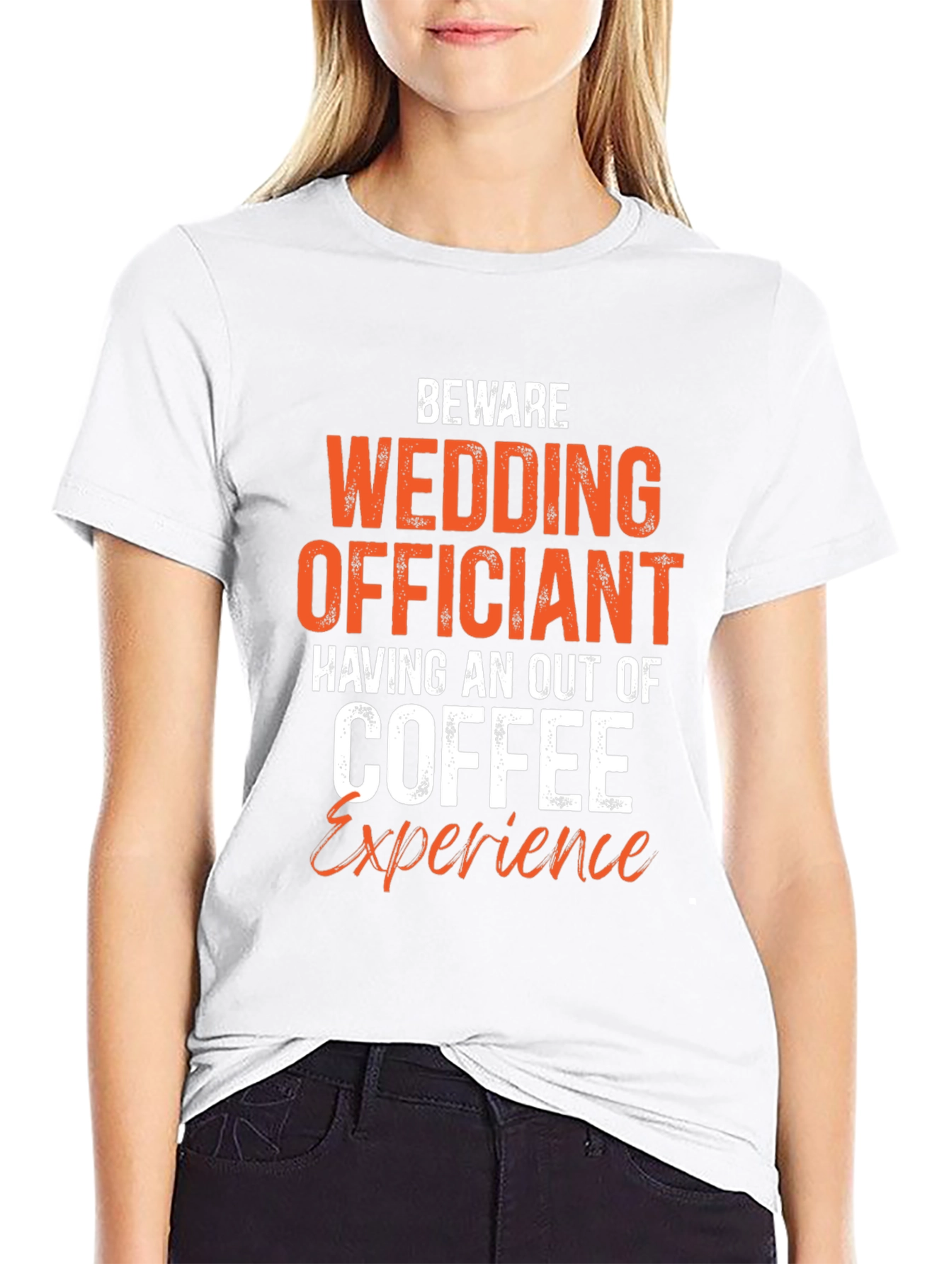 Black Beware Wedding Officiant Coffee T-Shirt view 9