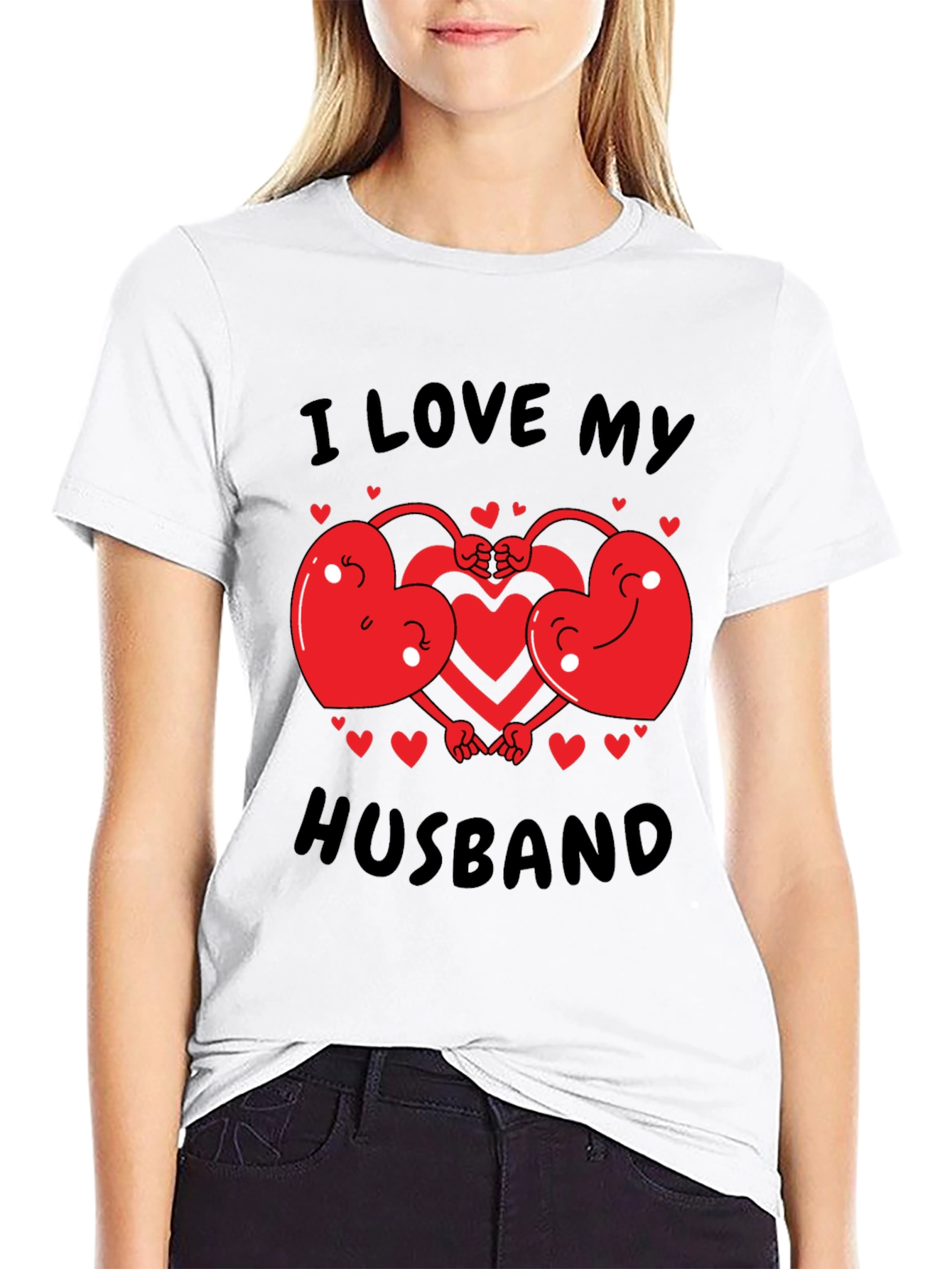 Black I Love My Husband Graphic T-Shirt view 9
