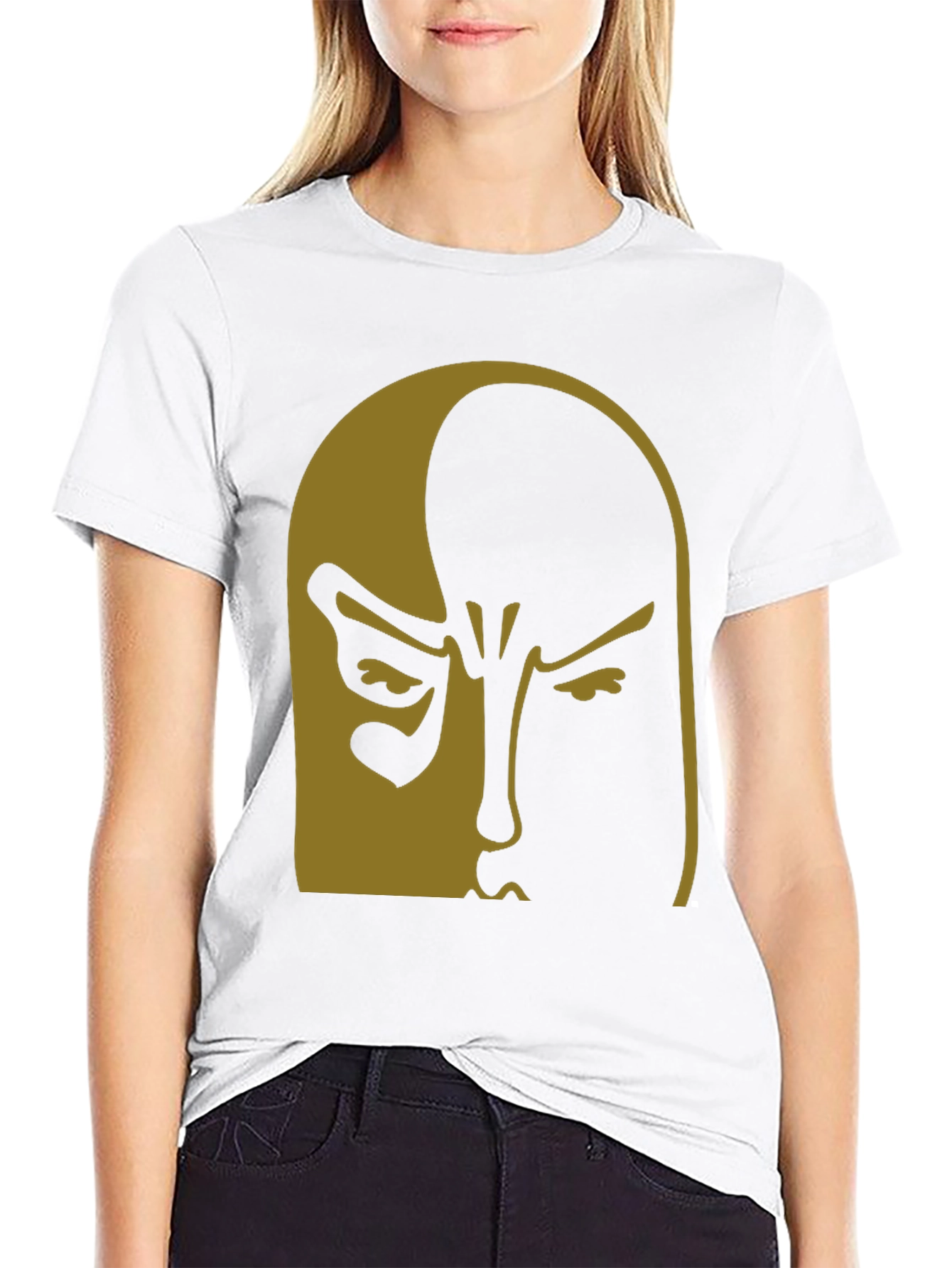 Black Mystery Face Graphic Tee view 9