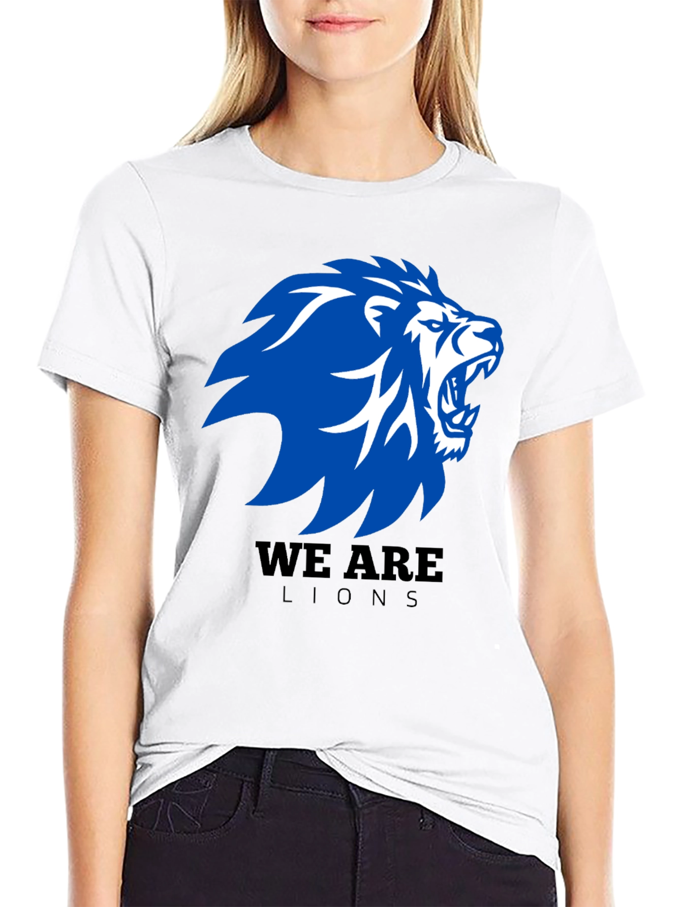 Black We Are Lions Graphic T-Shirt - Black view 9