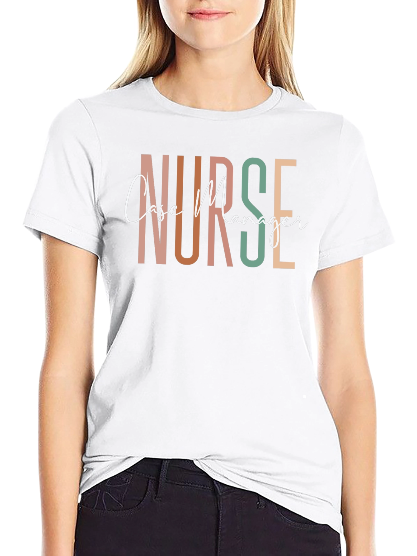 Black Nurse Case Manager Graphic T-Shirt view 9
