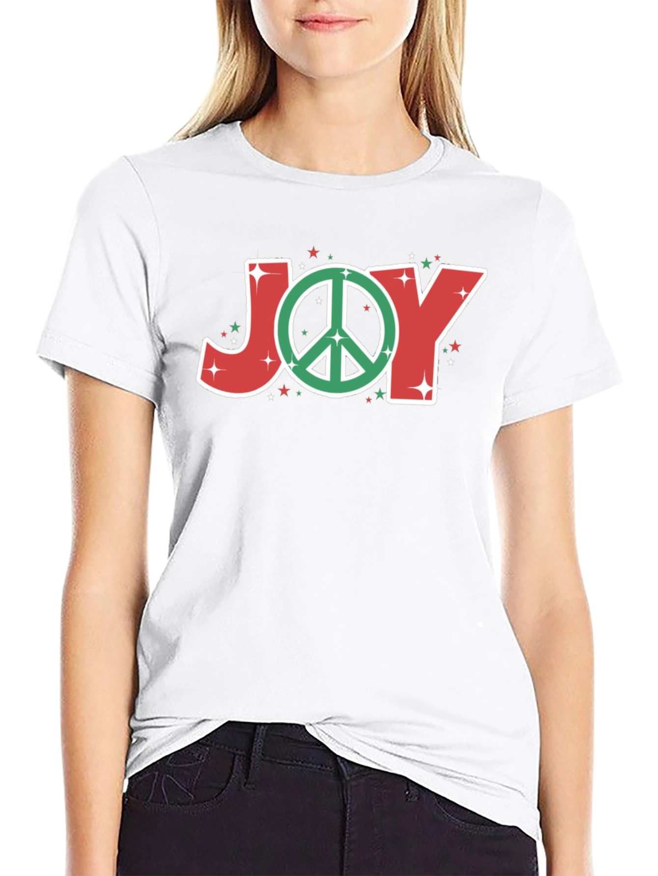 Black Peaceful Joy T-Shirt - Holiday Cheer view 9