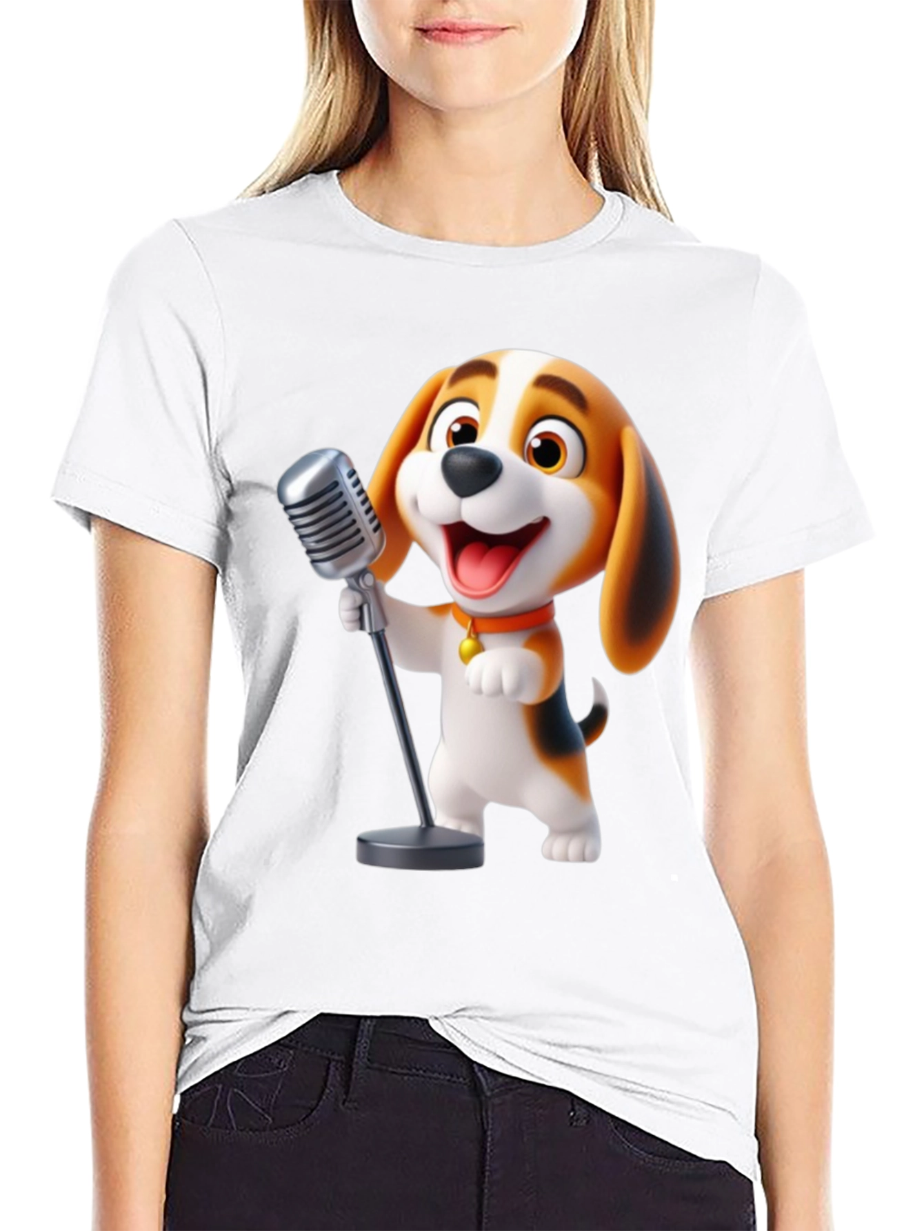 Black Dog Singing T-Shirt view 9