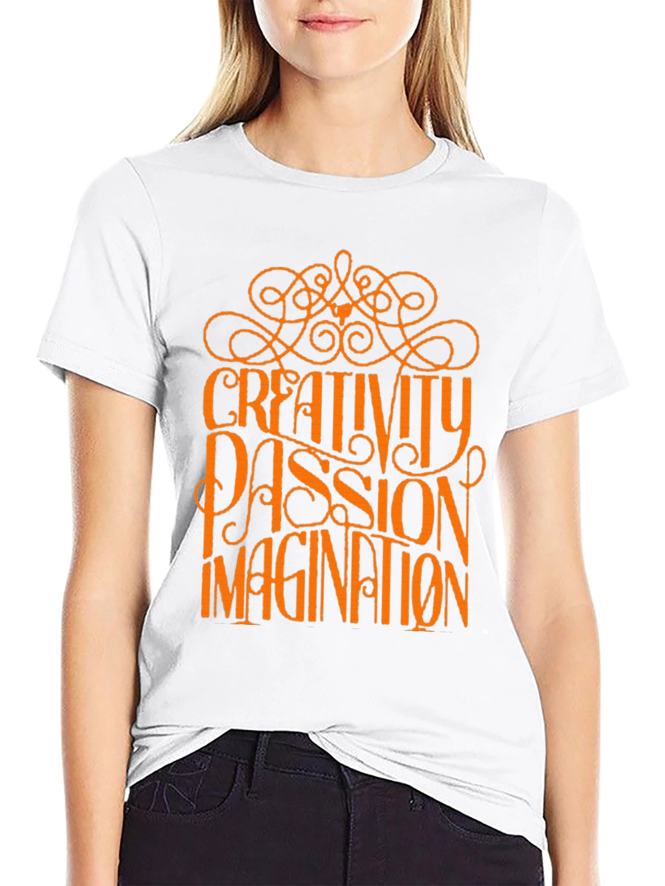 Black Creativity Passion Imagination Graphic Tee view 9