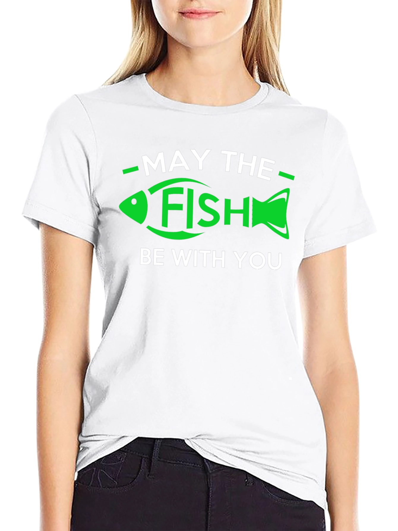 Black May the Fish Be With You T-Shirt view 9