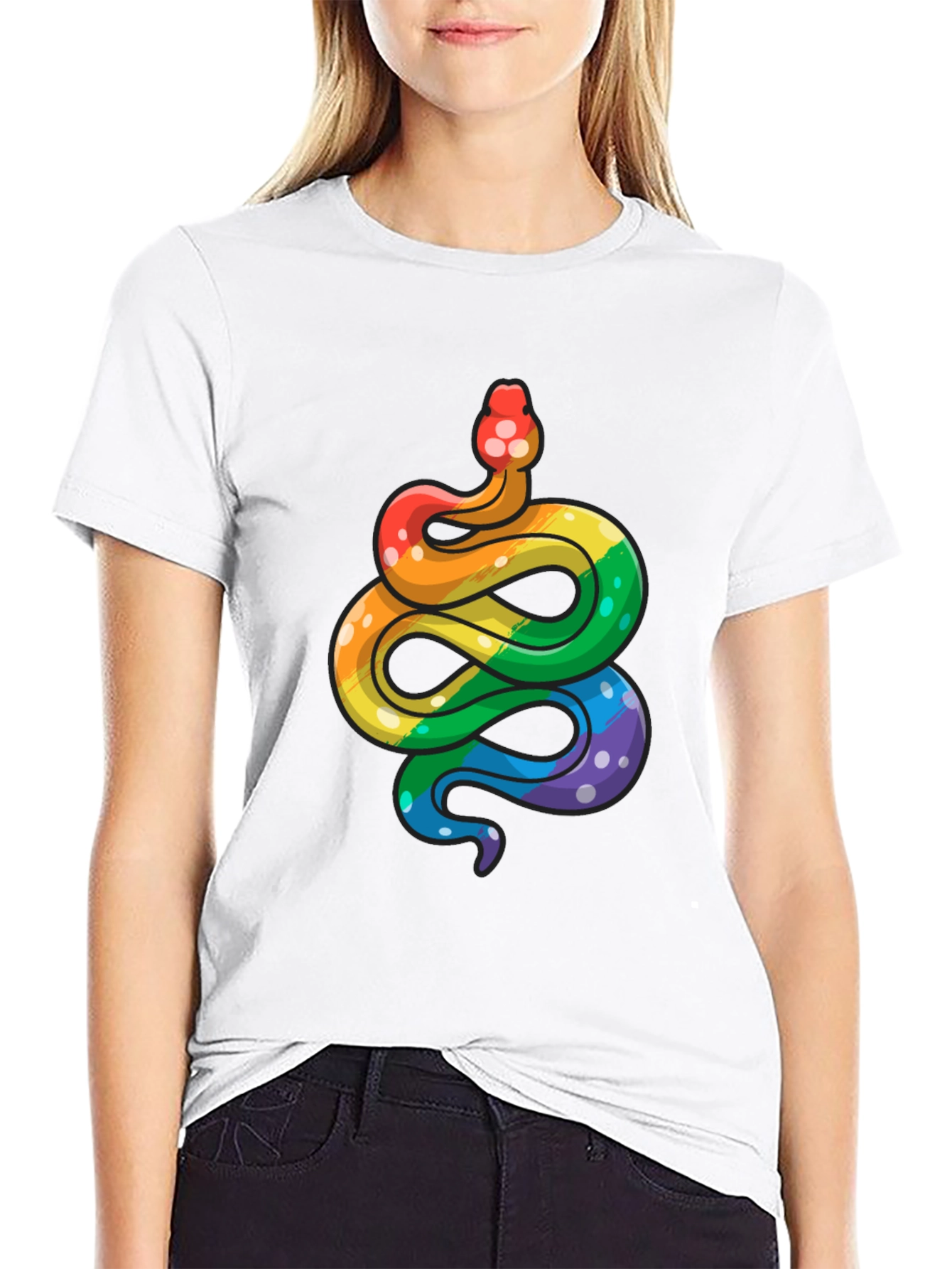 Black Rainbow Snake T-Shirt - Pride Apparel view 9