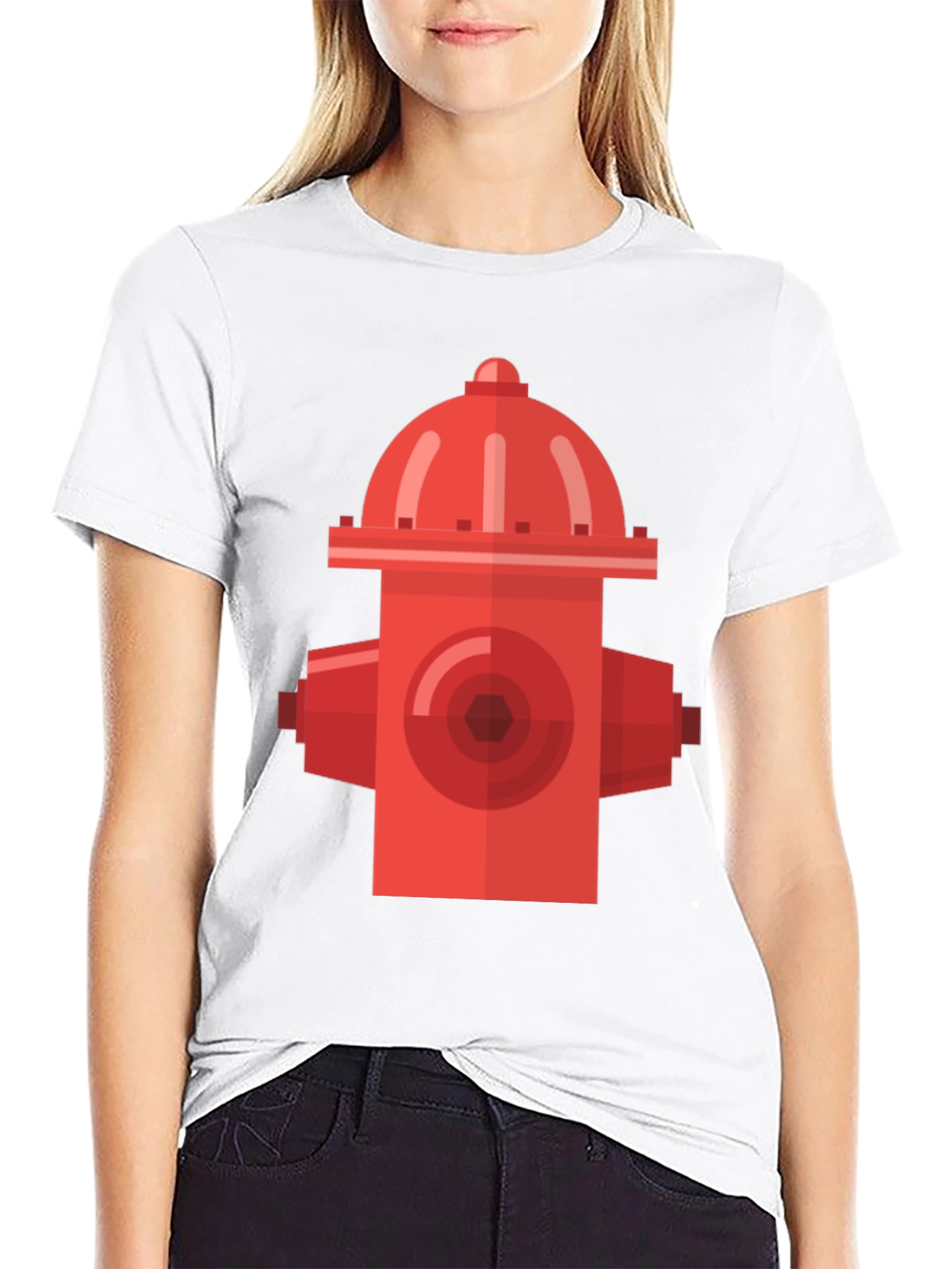 Black Retro Fire Hydrant Black T-Shirt - Urban Style view 9