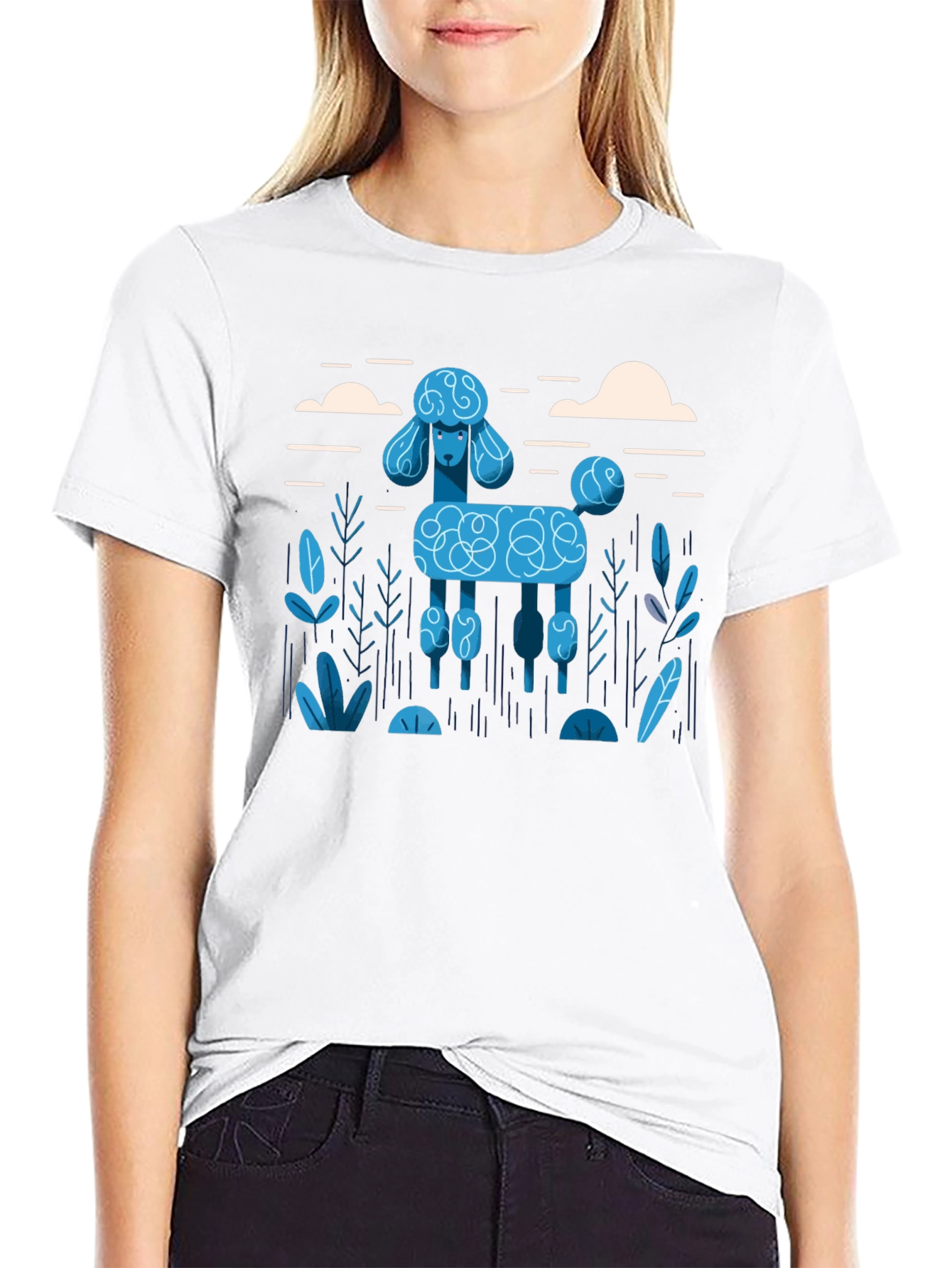 Black Poodle Graphic Tee - Modern Dog Lover Shirt view 9