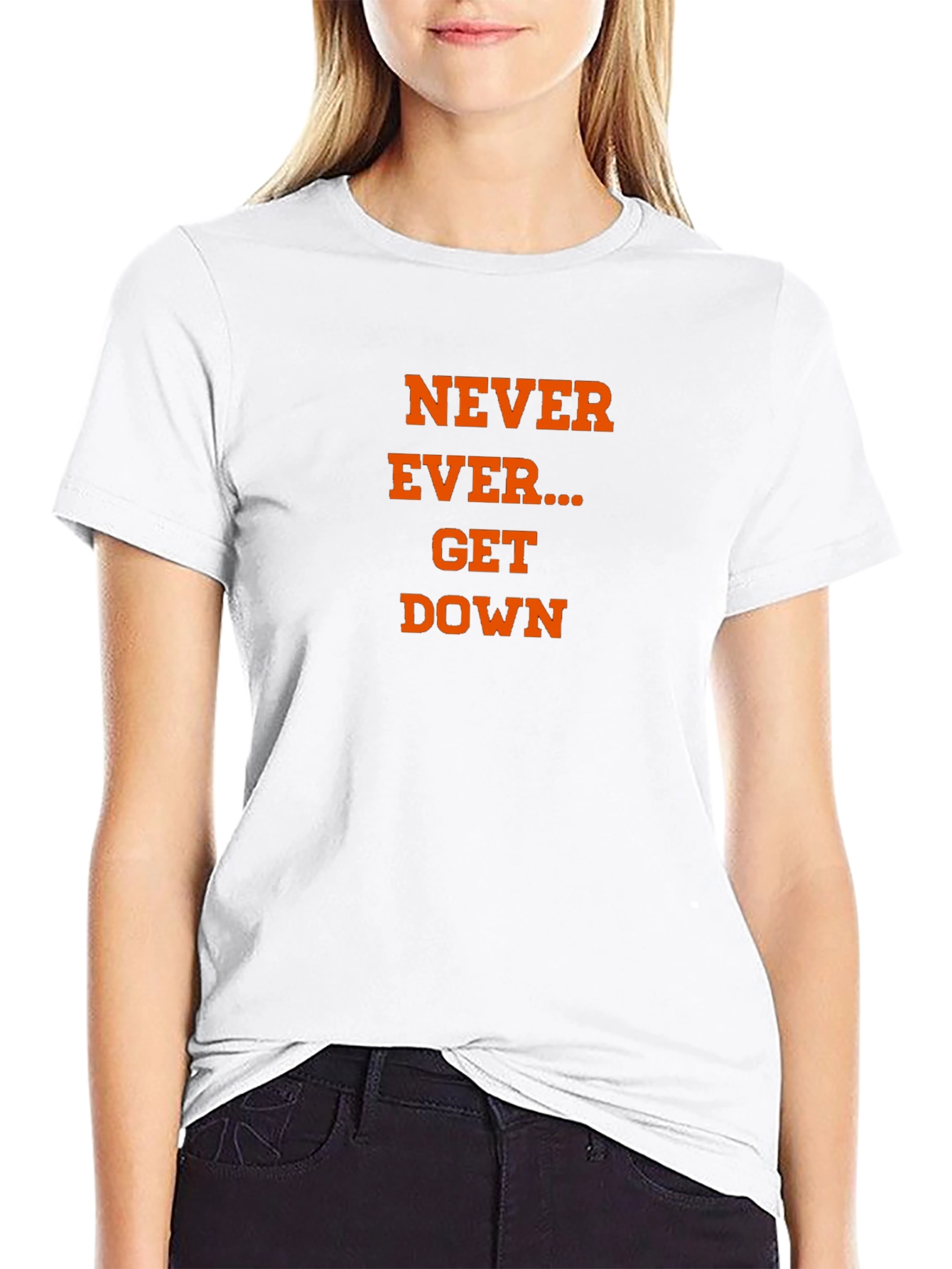 Black Never Ever Get Down Graphic Tee view 9