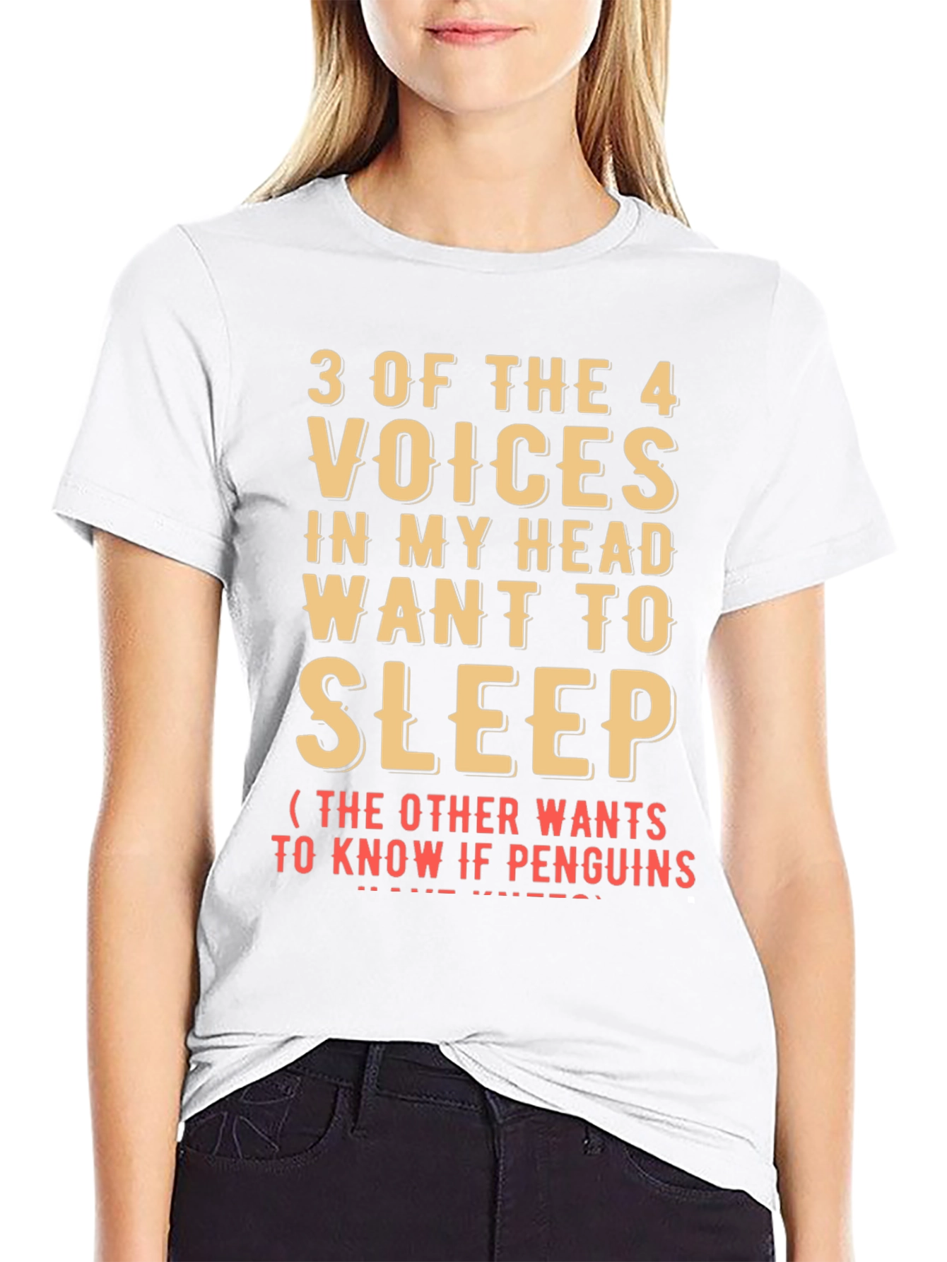 Black Funny 'Voices in My Head' Graphic T-Shirt view 9