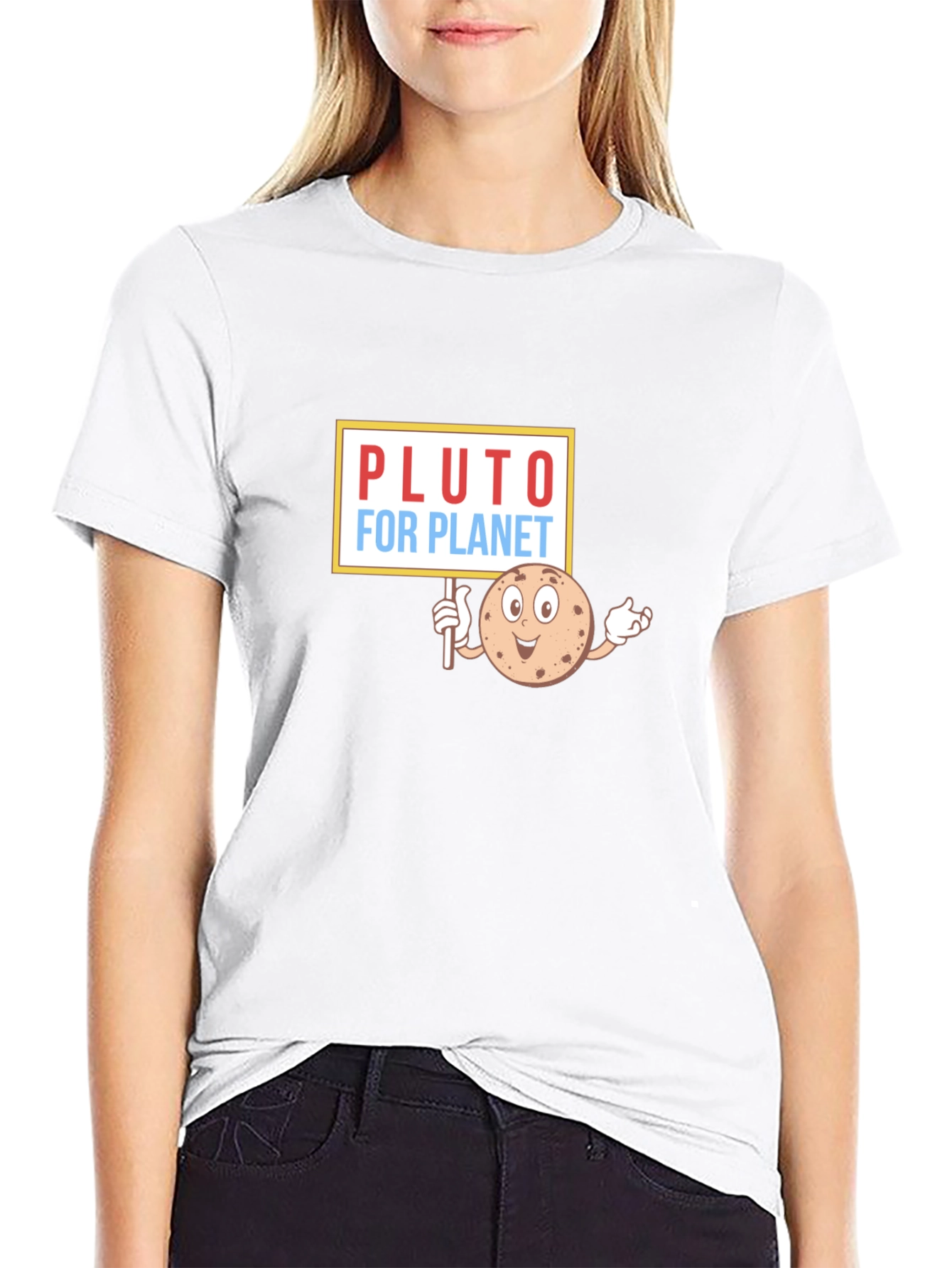 Black Pluto for Planet Graphic T-Shirt view 9