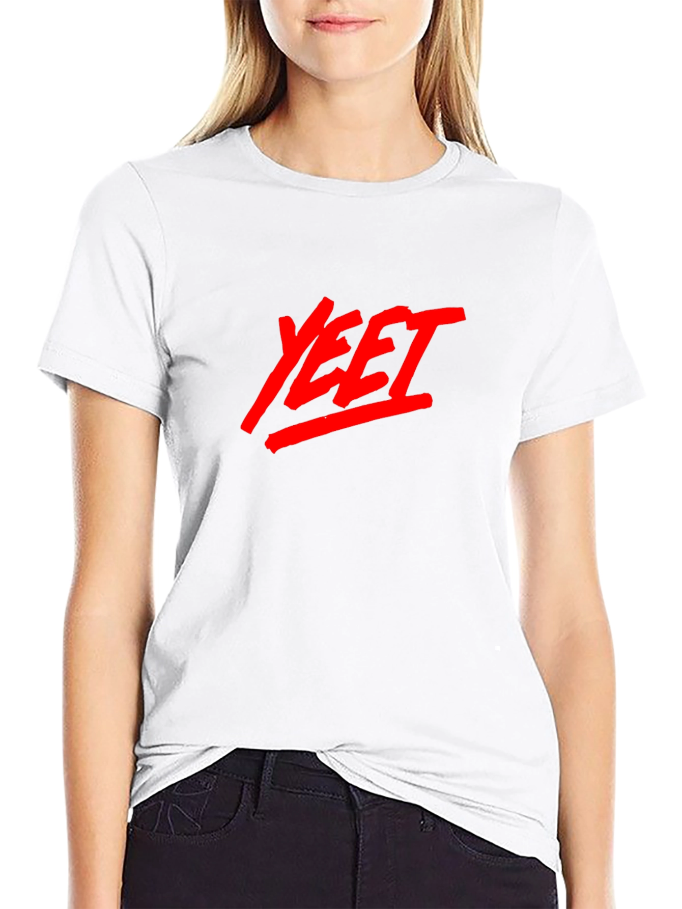 Black YEET Graphic Tee - Black Cotton Casual Shirt view 9
