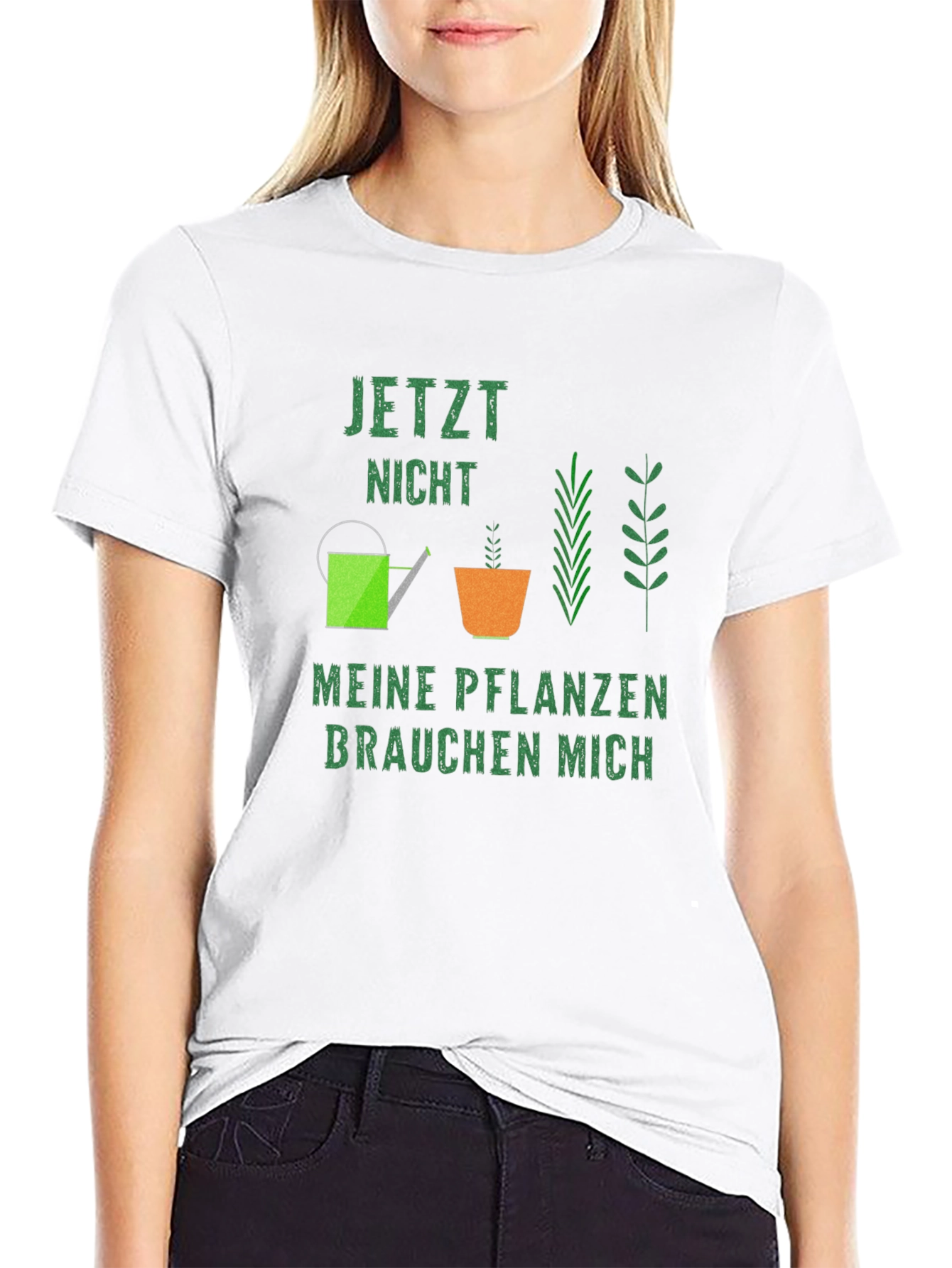 Black Plant Lover Graphic Tee - Jetzt Nicht Meine Pflanzen Brauchen Mich view 9