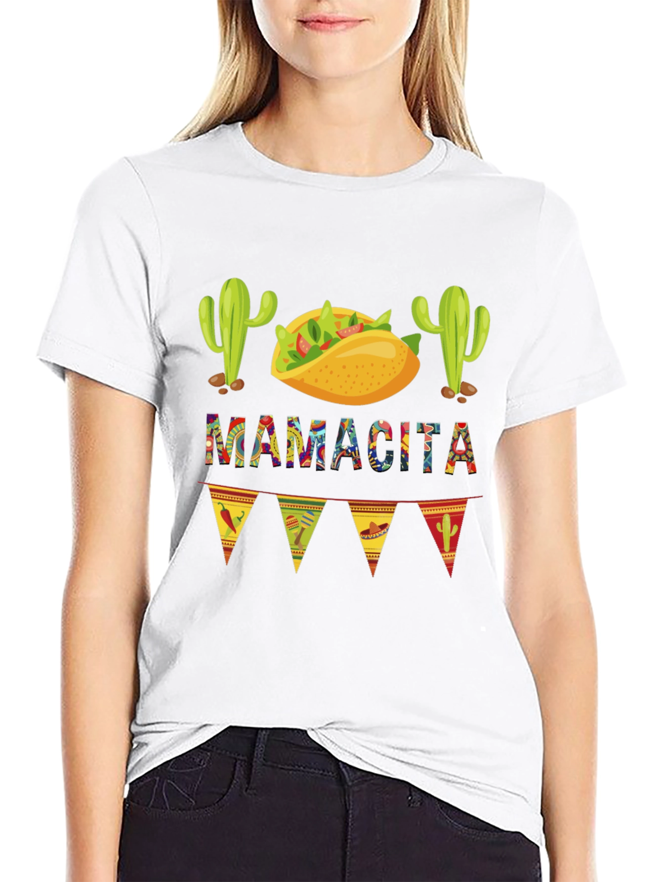 Black Mamacita Taco Fiesta Graphic Tee view 9