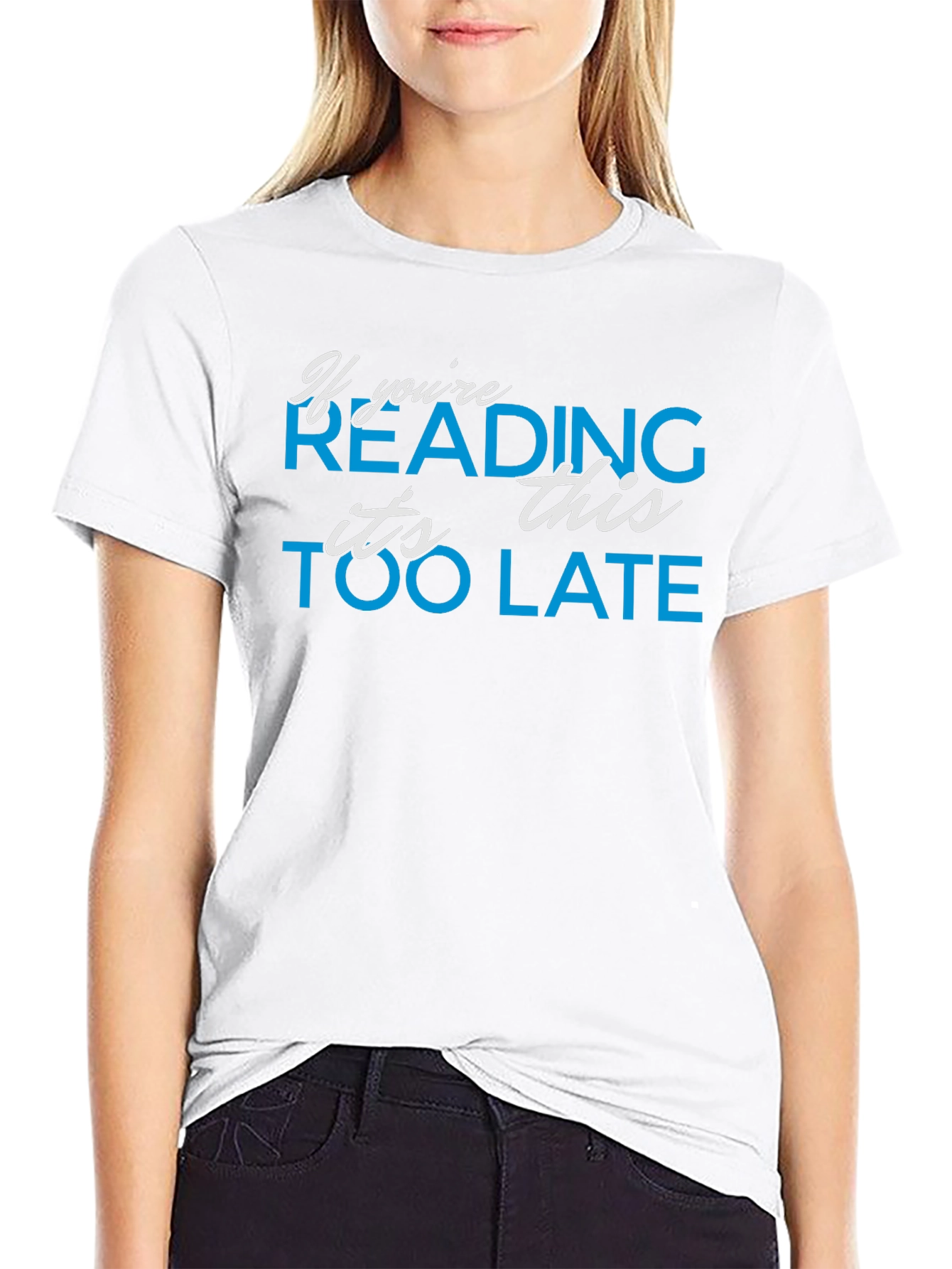 Black If You're Reading This T-Shirt - Funny Graphic Tee view 9
