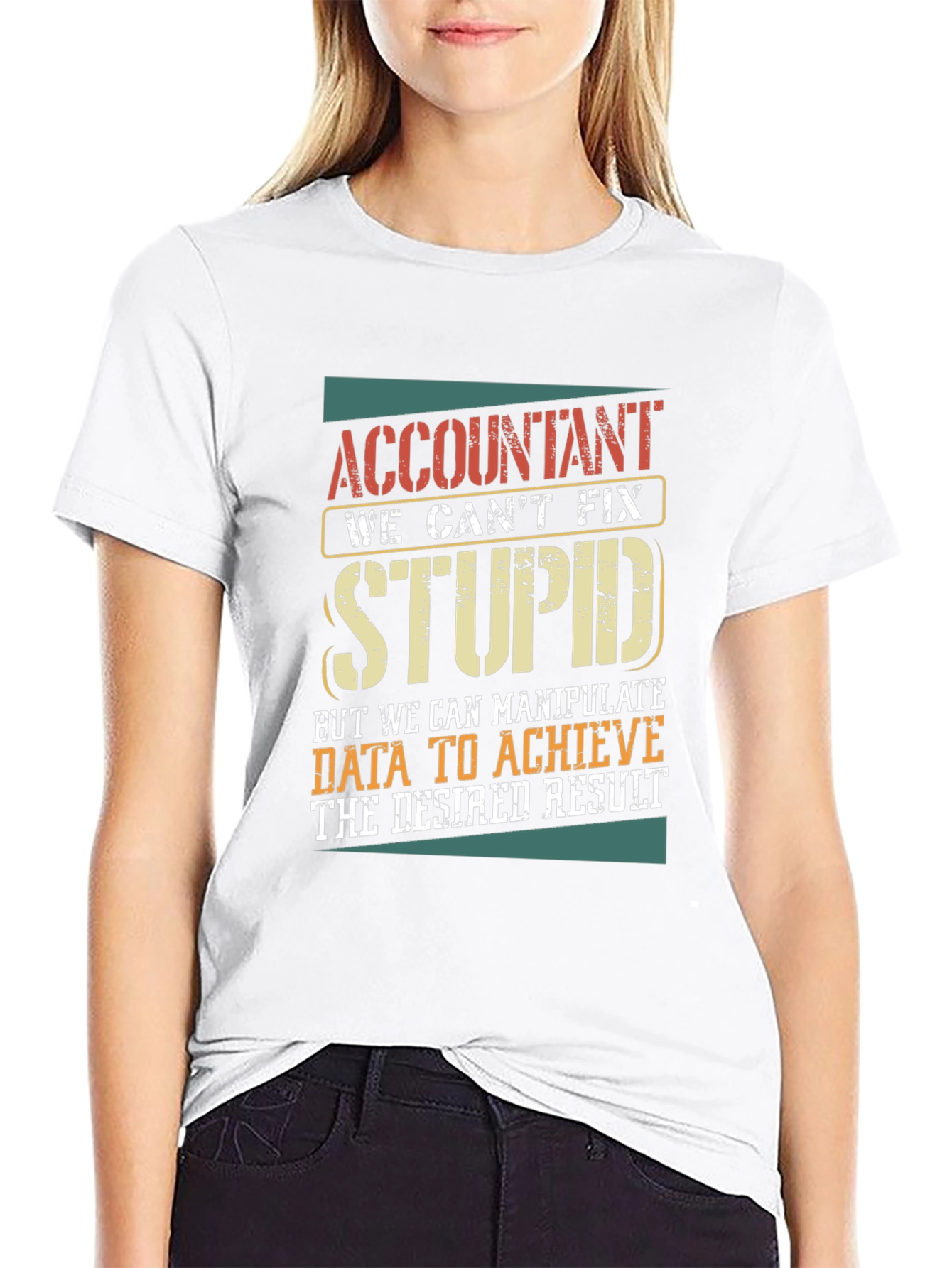Black Accountant Humor Graphic T-Shirt view 9