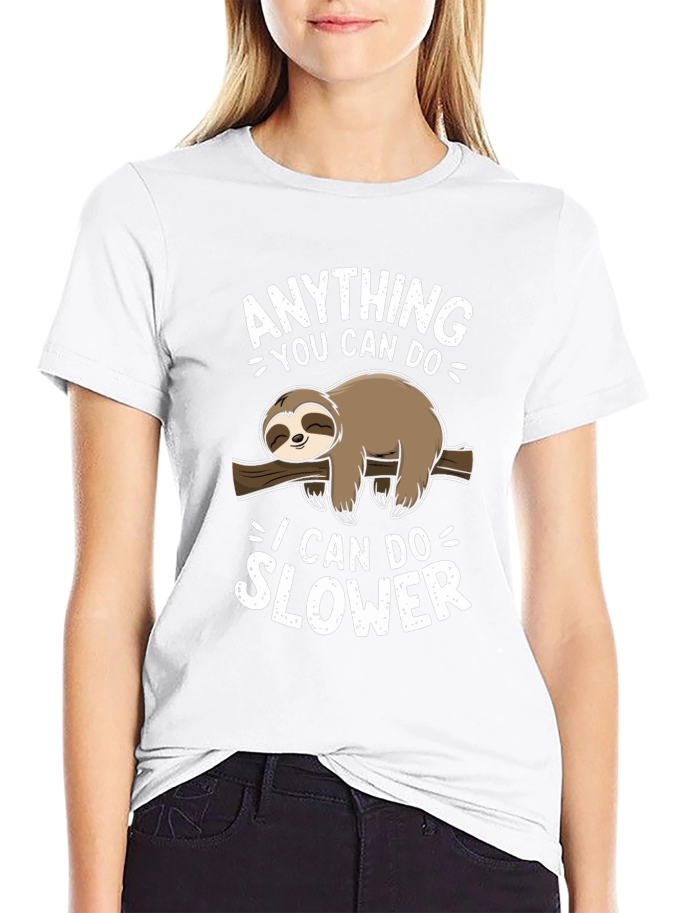 Black Sloth Graphic Tee - Anything You Can Do Slower view 9