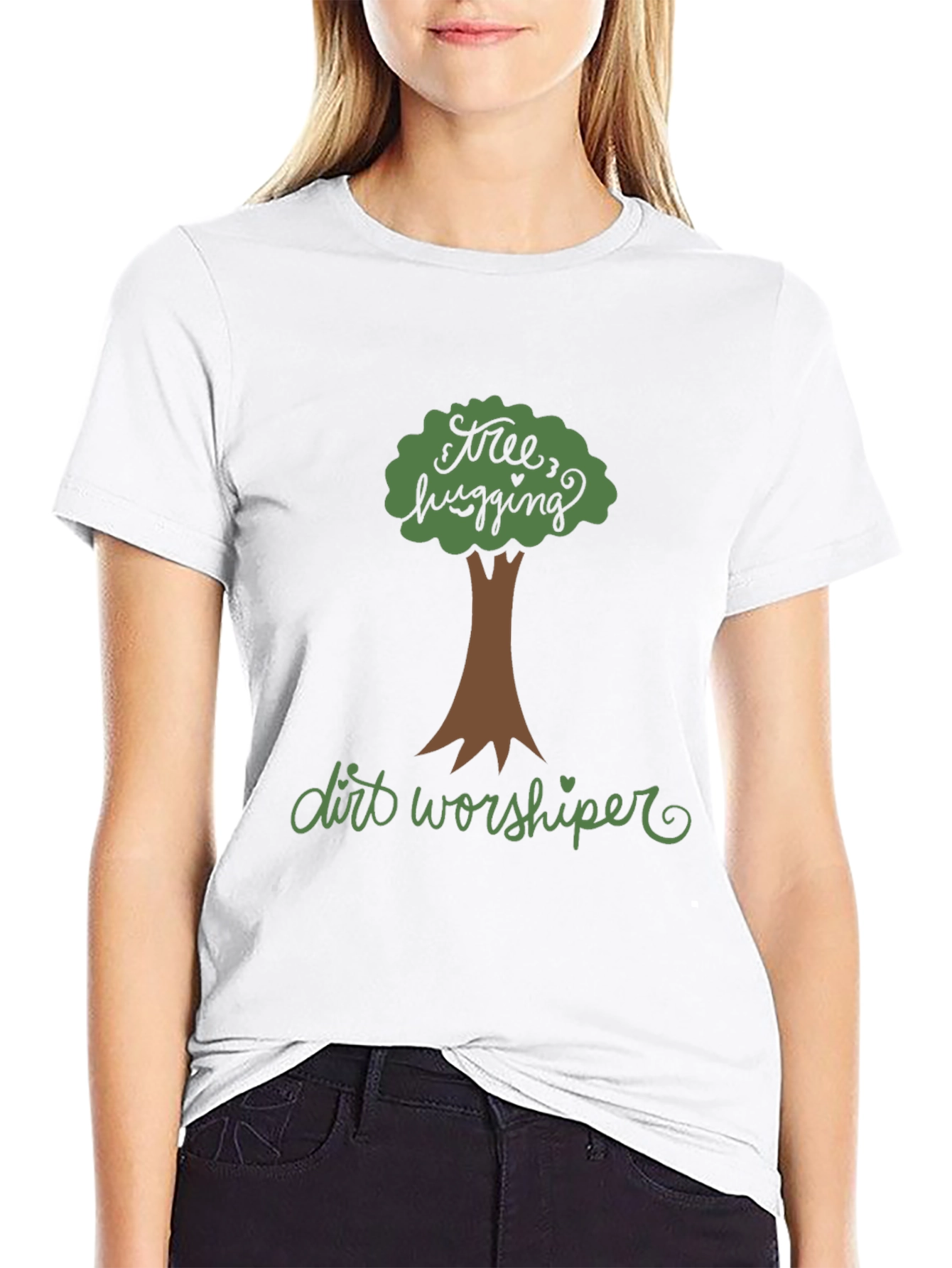 Black Tree Hugging Dirt Worshiper Graphic Tee - Eco-Friendly view 9