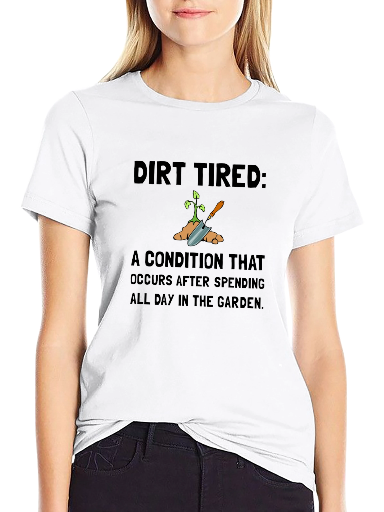 Black Dirt Tired Gardening T-Shirt view 9